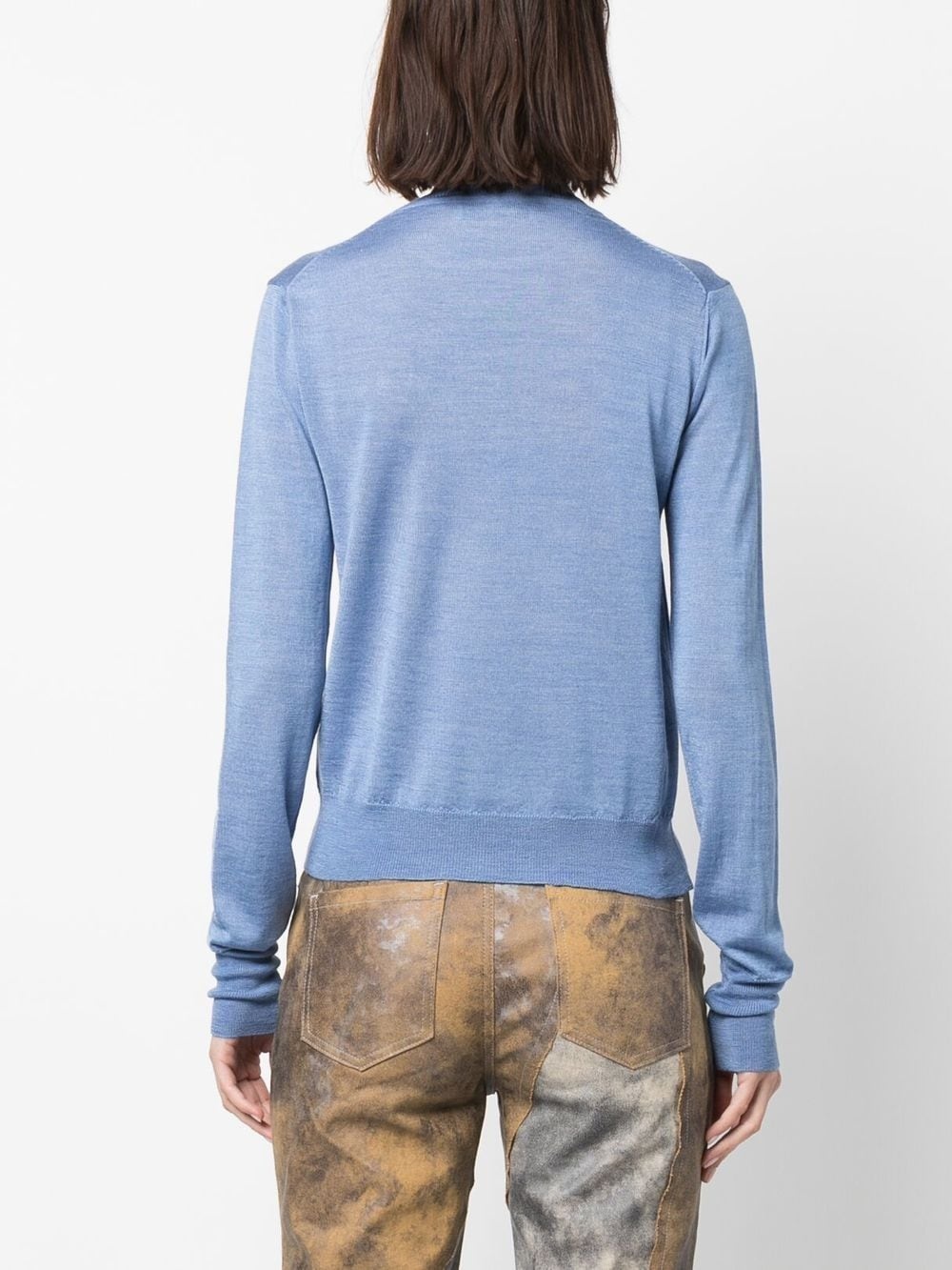 Orb-embroidery fine-knit jumper - 4