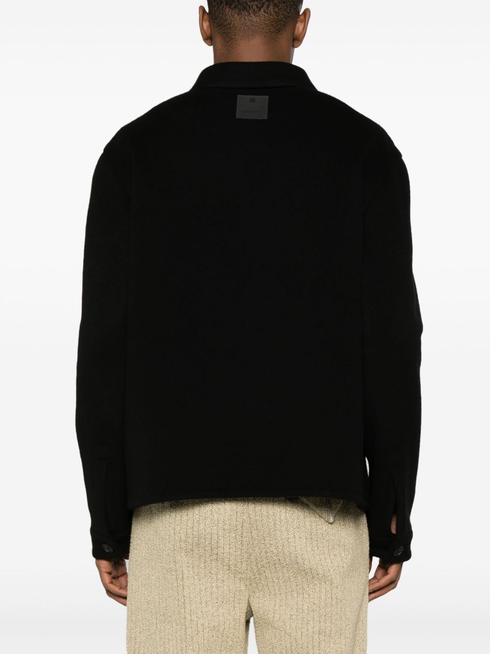 wool-blend shirt jacket - 4