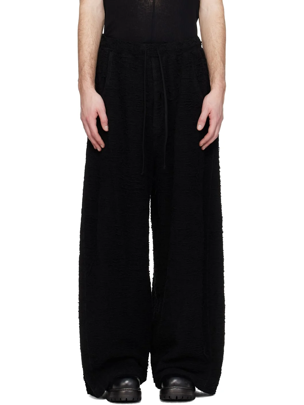 Black Dk Wide Trousers - 1