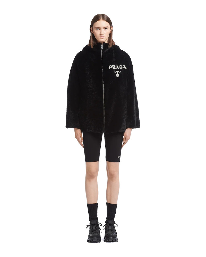 Prada Reversible gabardine and shearling jacket outlook