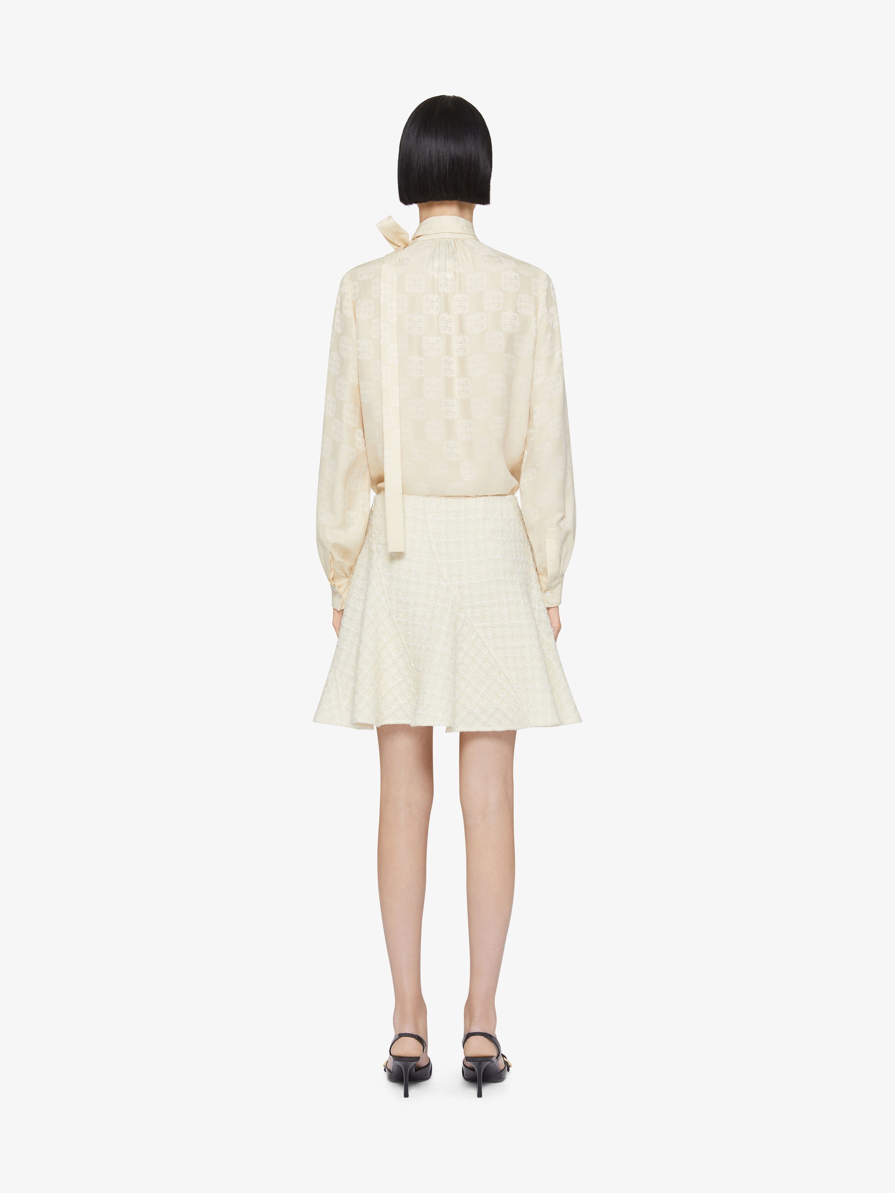 BLOUSE IN 4G LIQUID JACQUARD WITH LAVALLIÈRE - 4