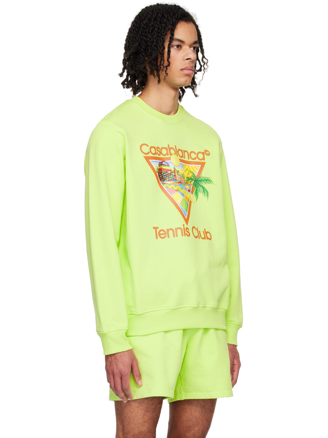 Green 'Afro Cubism Tennis Club' Sweatshirt - 2