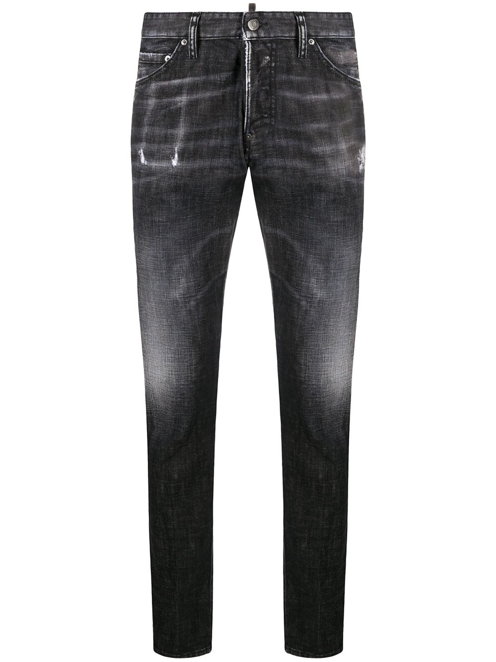 whiskered slim jeans - 1