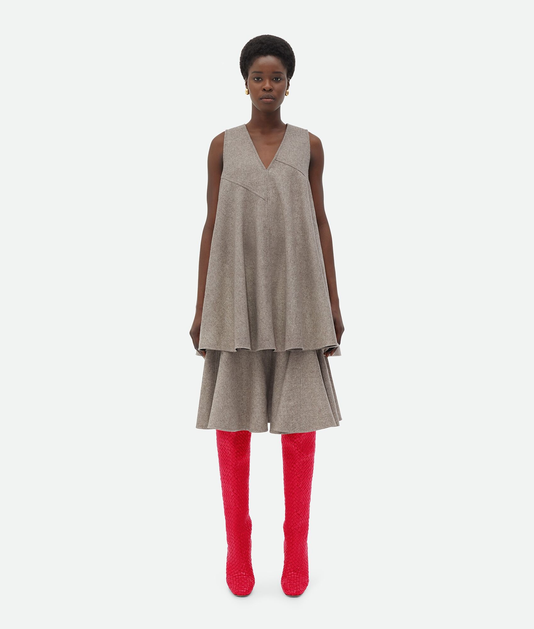 Wool Flannel A-Line Dress - 1