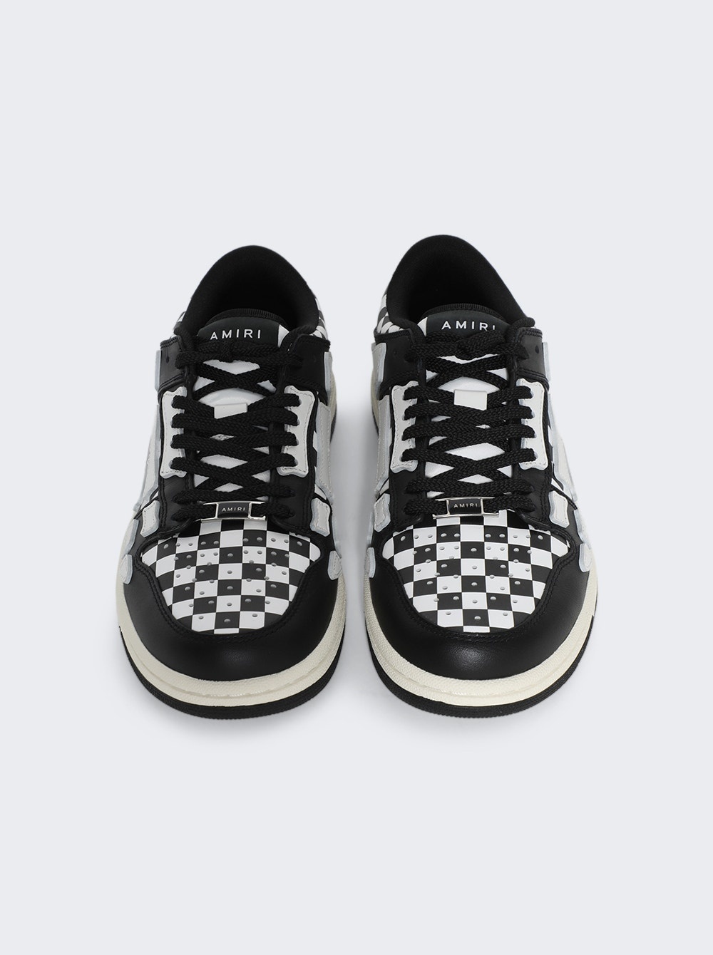 Checkered Skel Top Low Sneaker Black And White - 3