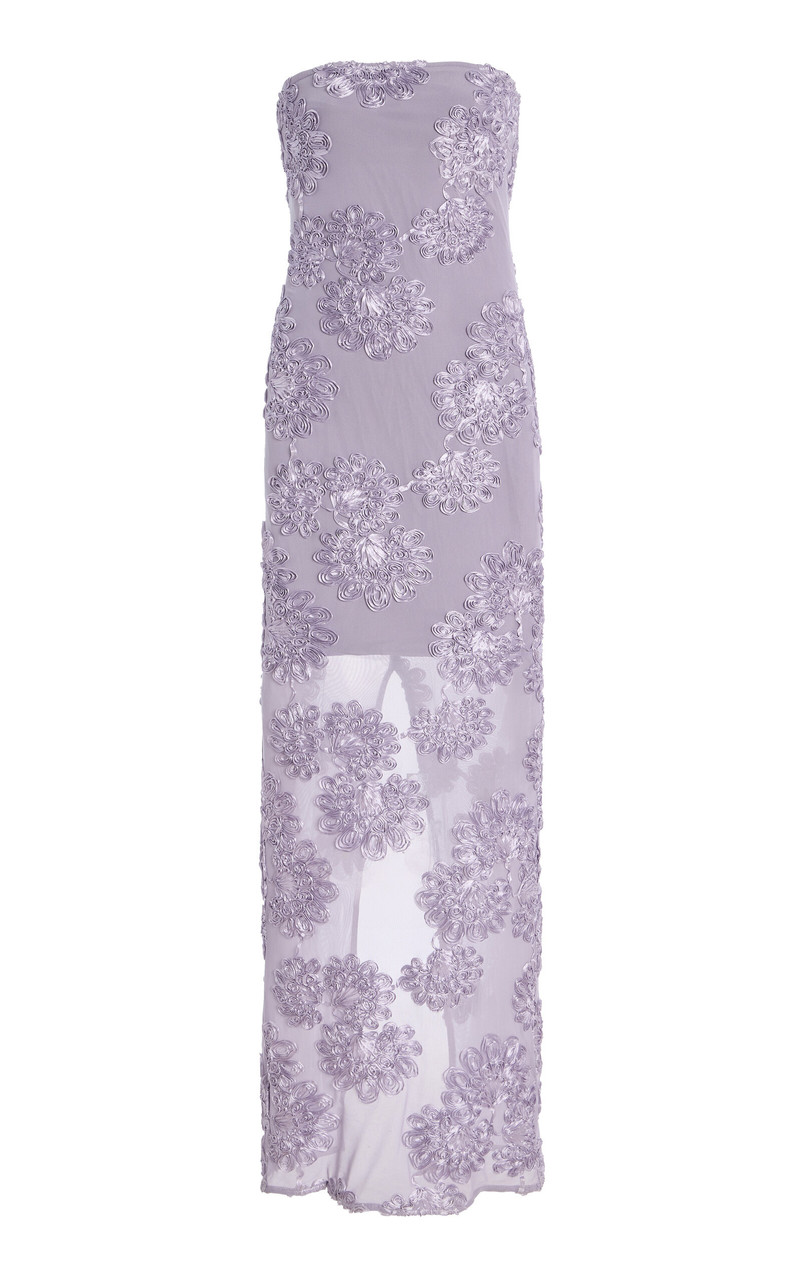 3D Mesh Maxi Dress purple 1