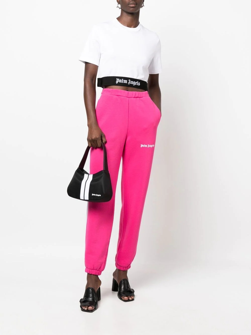 logo-print cotton track pants - 2