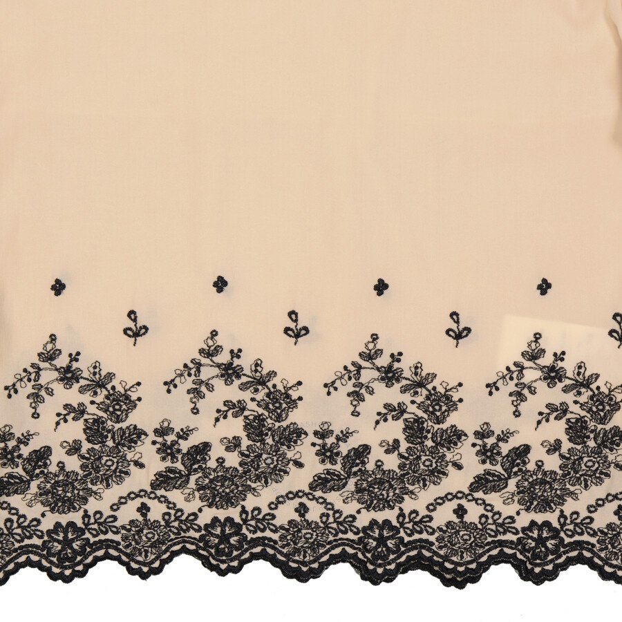 Rabanne Ladies Nude Floral Embroidered Blouse, Brand Size 36 (US Size 4) - 7