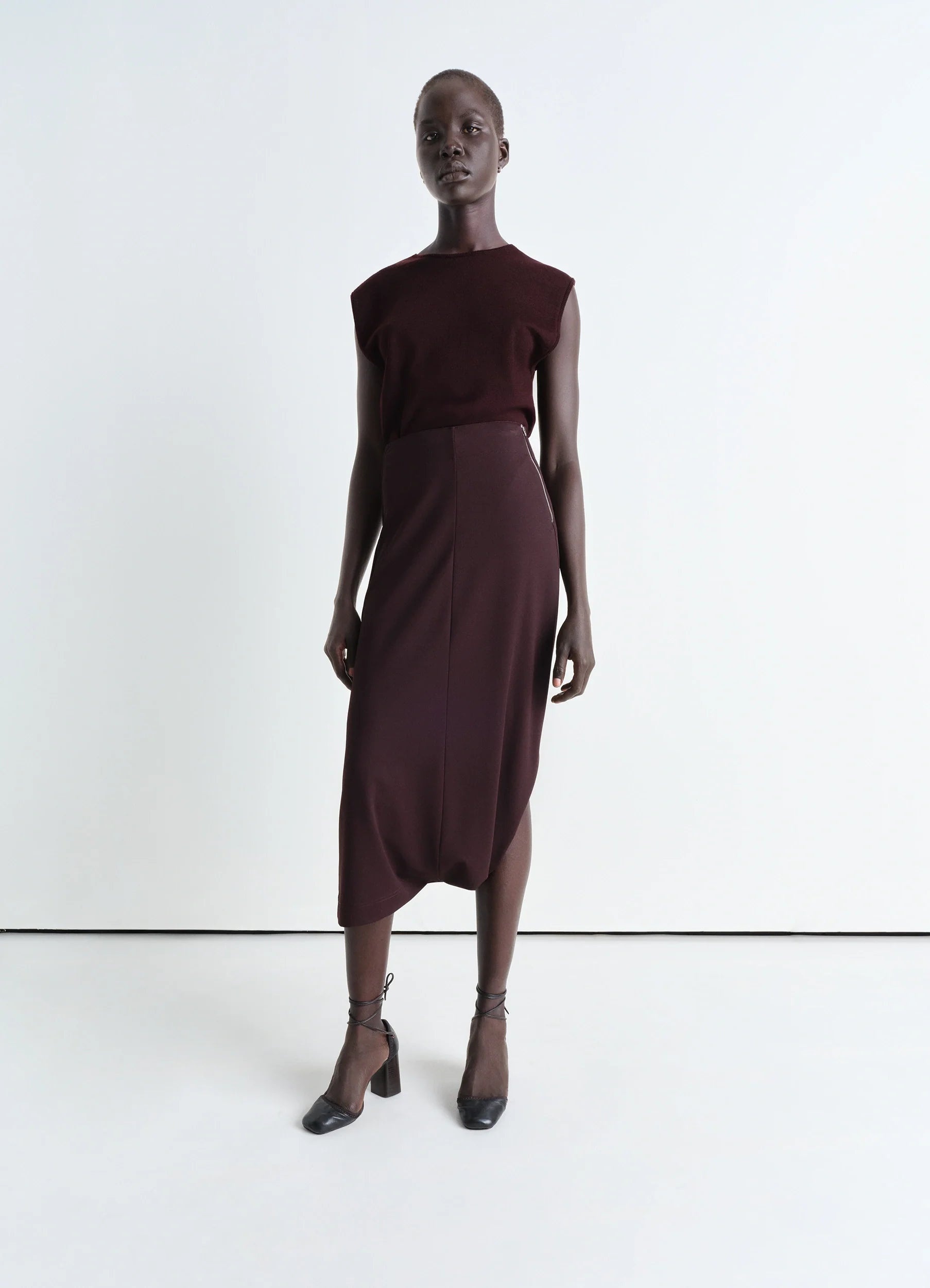 TWISTED HEM SKIRT - 3
