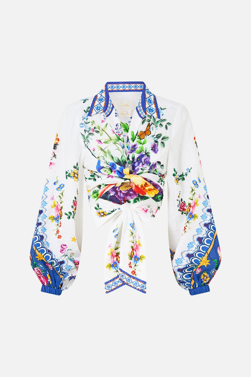 CROPPED WRAP SHIRT 1