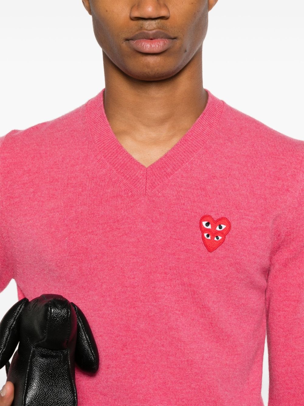 V-neck wool jumper - 6