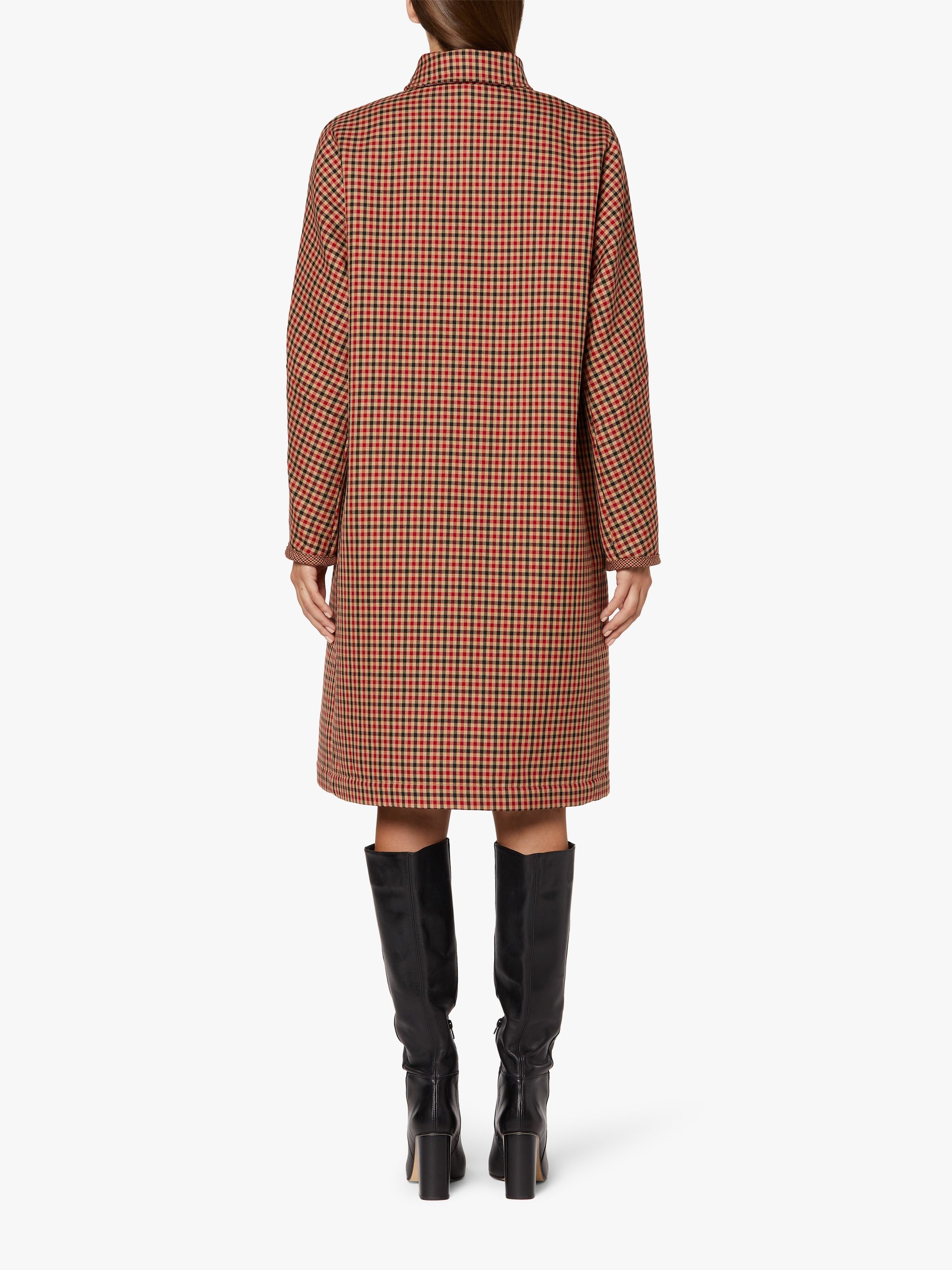 FAIRLIE RED SHEPARD CHECK WOOL OVERCOAT | LMC-008 - 4