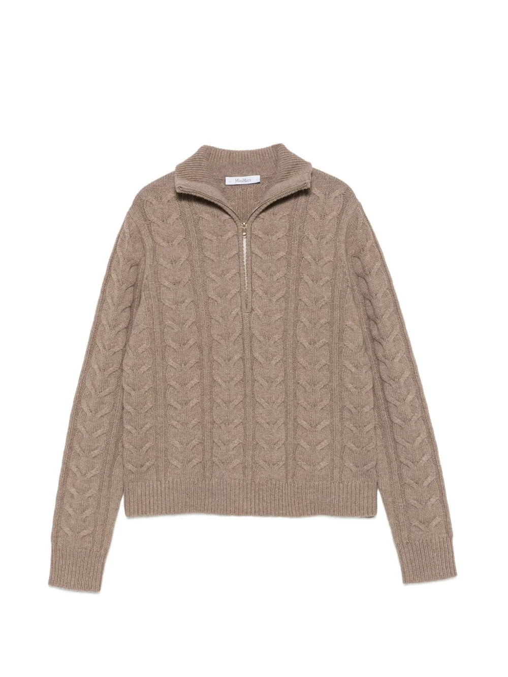 Libero cable-knit quarter-zip sweater - 1