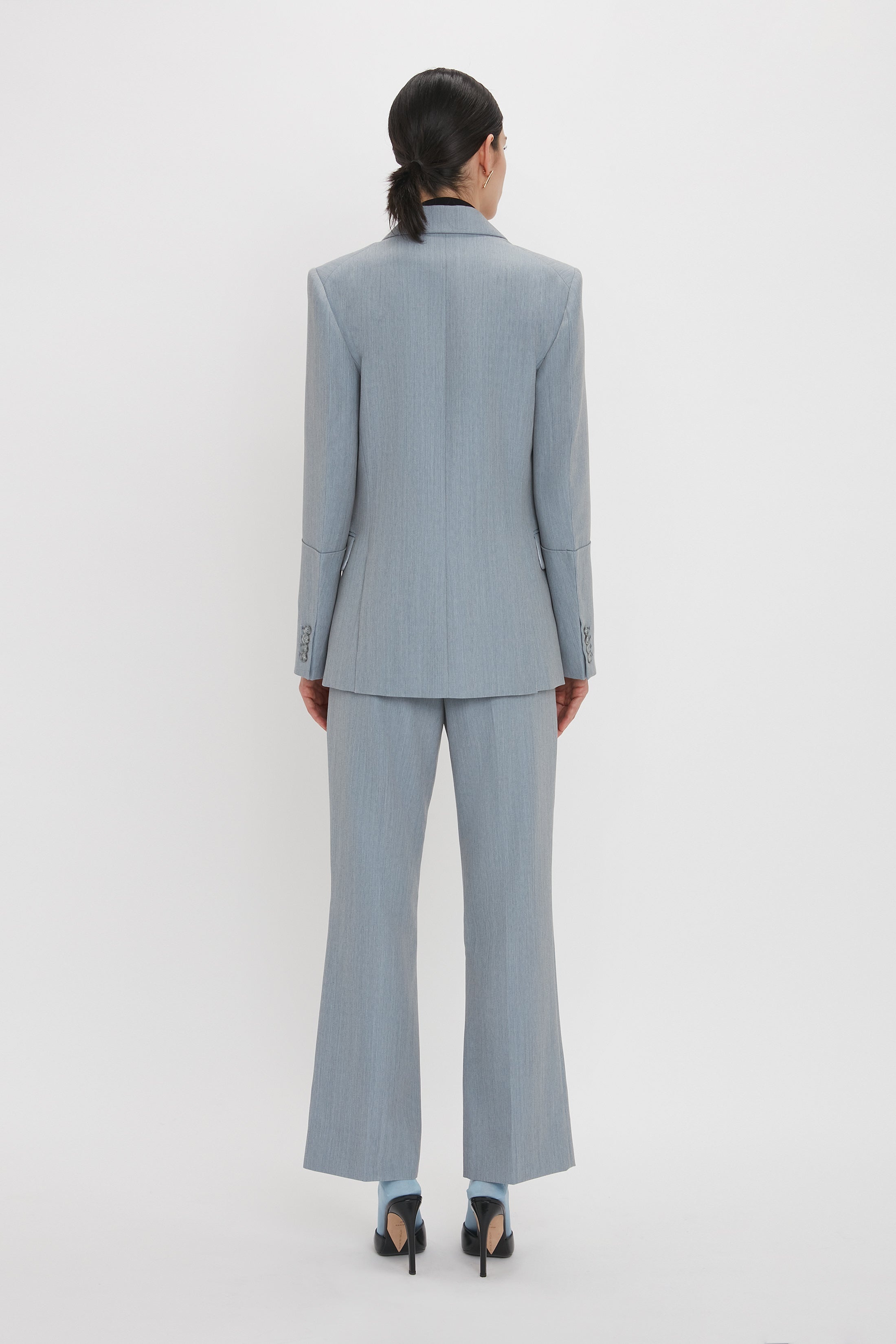 Exclusive Sleeve Detail Patch Pocket Jacket In Marina - 4