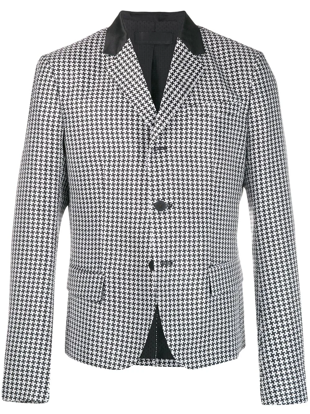 houndstooth button jacket - 1