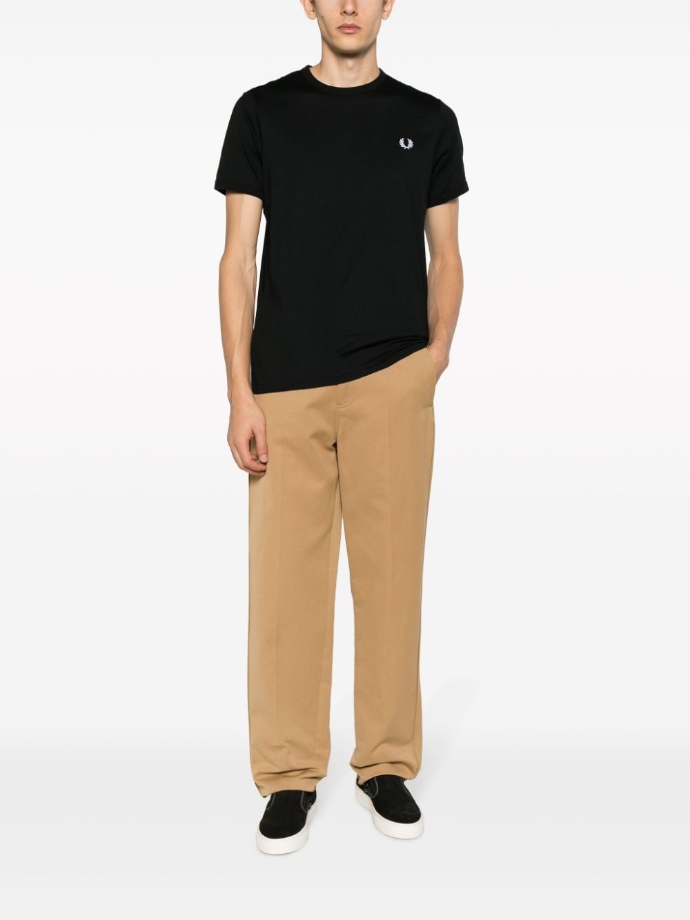 logo-embroidered cotton T-shirt - 2