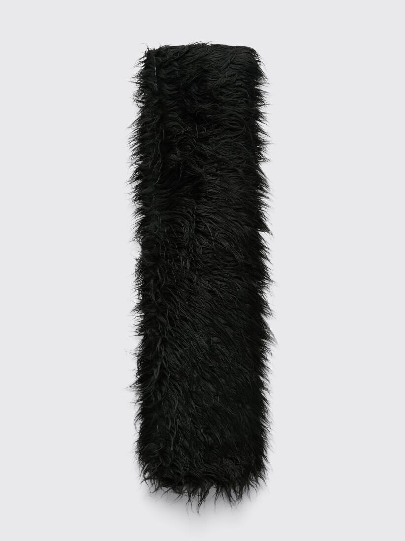 OUR ちぎる LEGACY FROSS SCARF / BLACK FAKE FUR