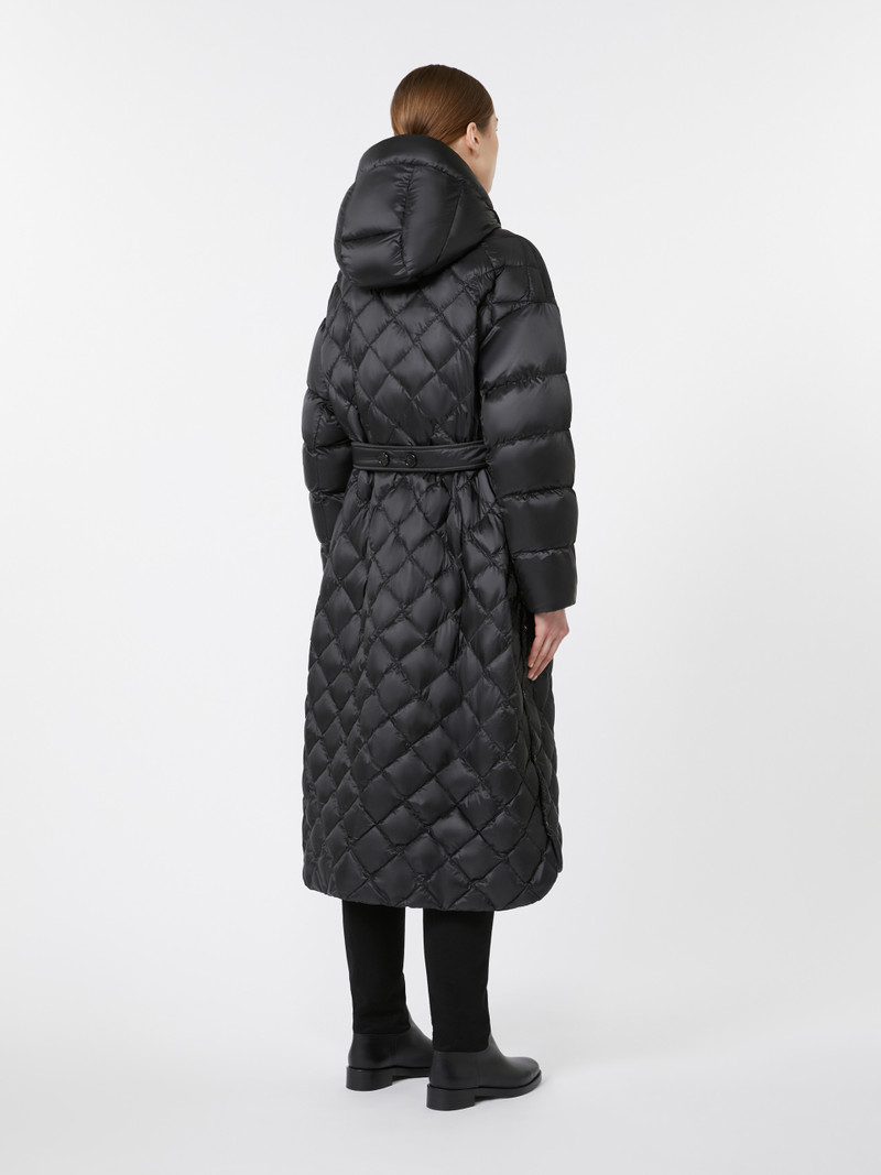 TREPAR Long quilted down jacket in water-repellent fabric 4