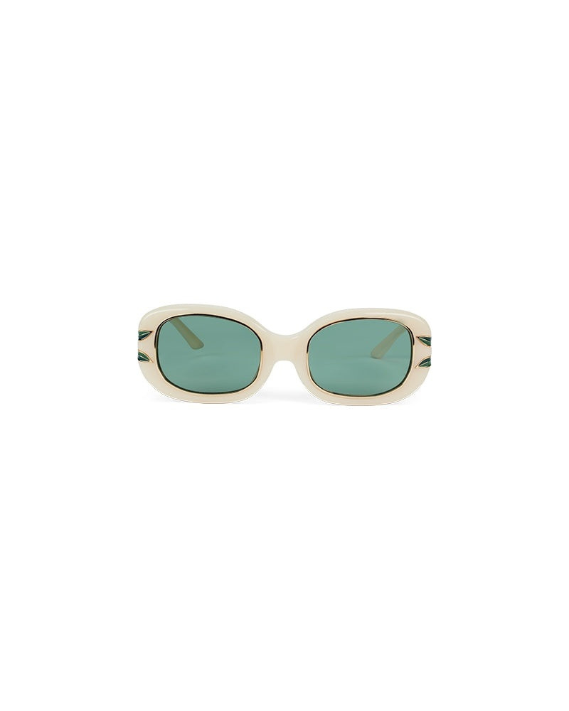 CASABLANCA Cream & Gold The Laurel Sunglasses outlook