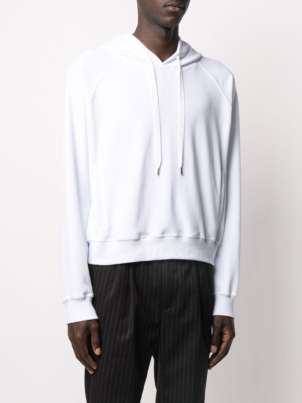 embroidered back logo hoodie - 3