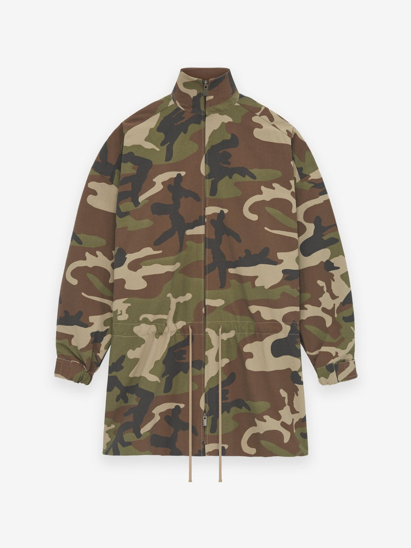Military Nylon Mockneck Anorak - 1