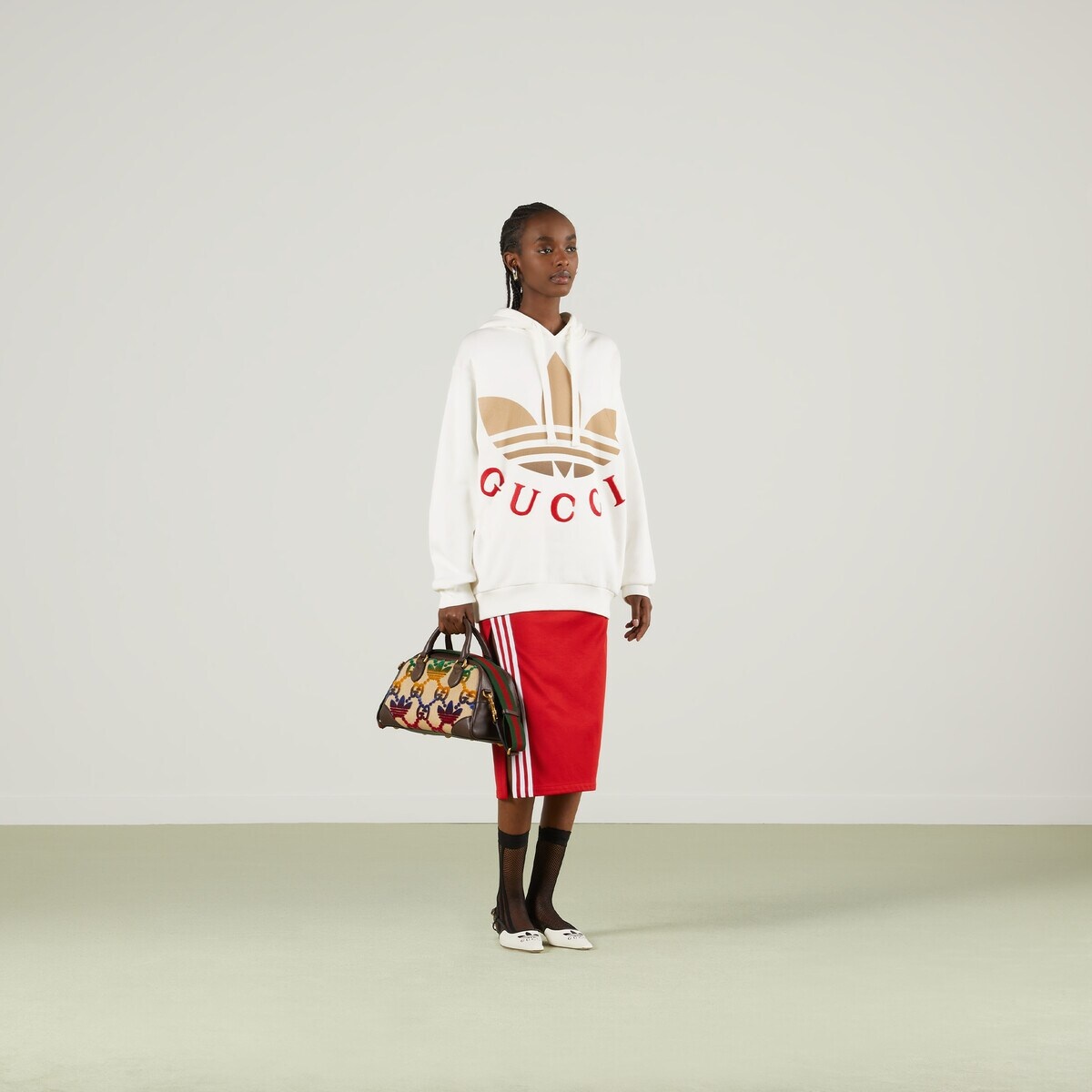 adidas x Gucci jersey hooded sweatshirt - 2