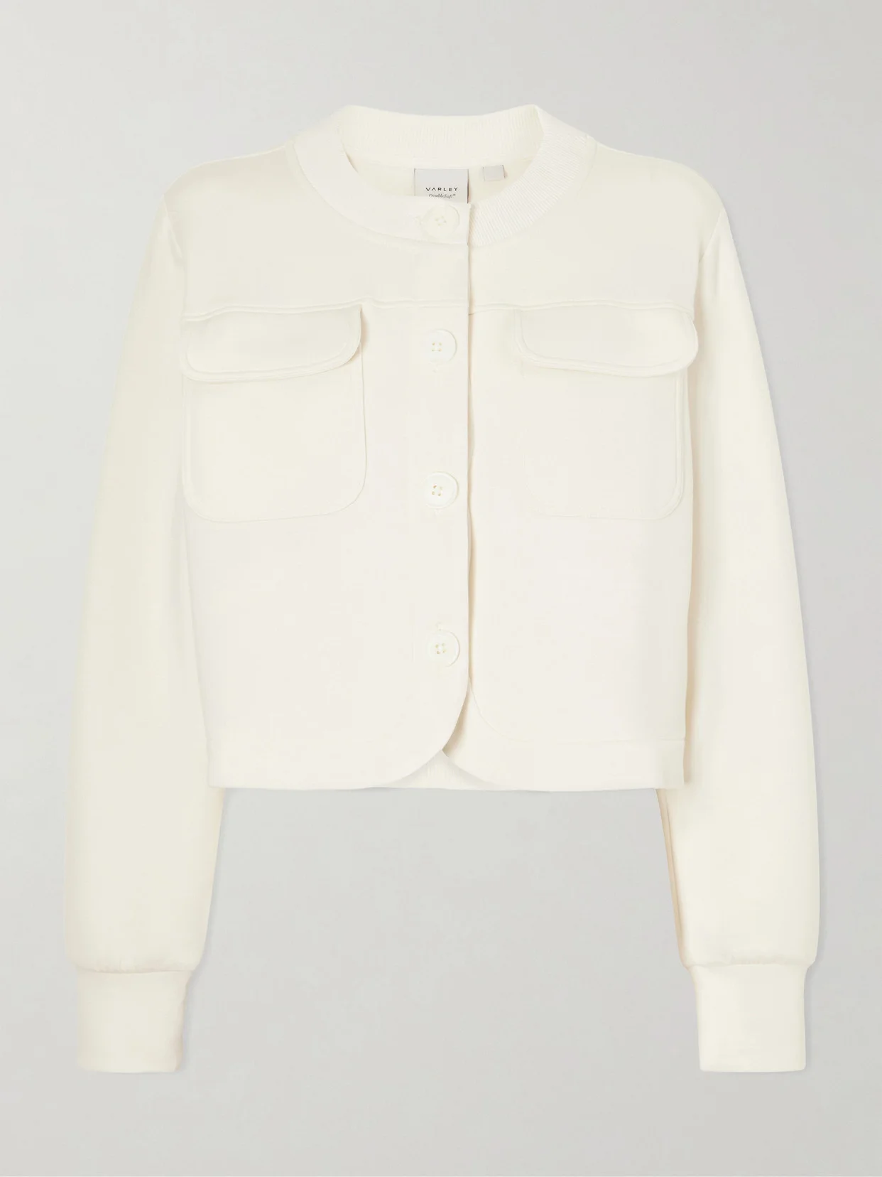Hartwell Cropped Doublesoft Jersey Cardigan - 1