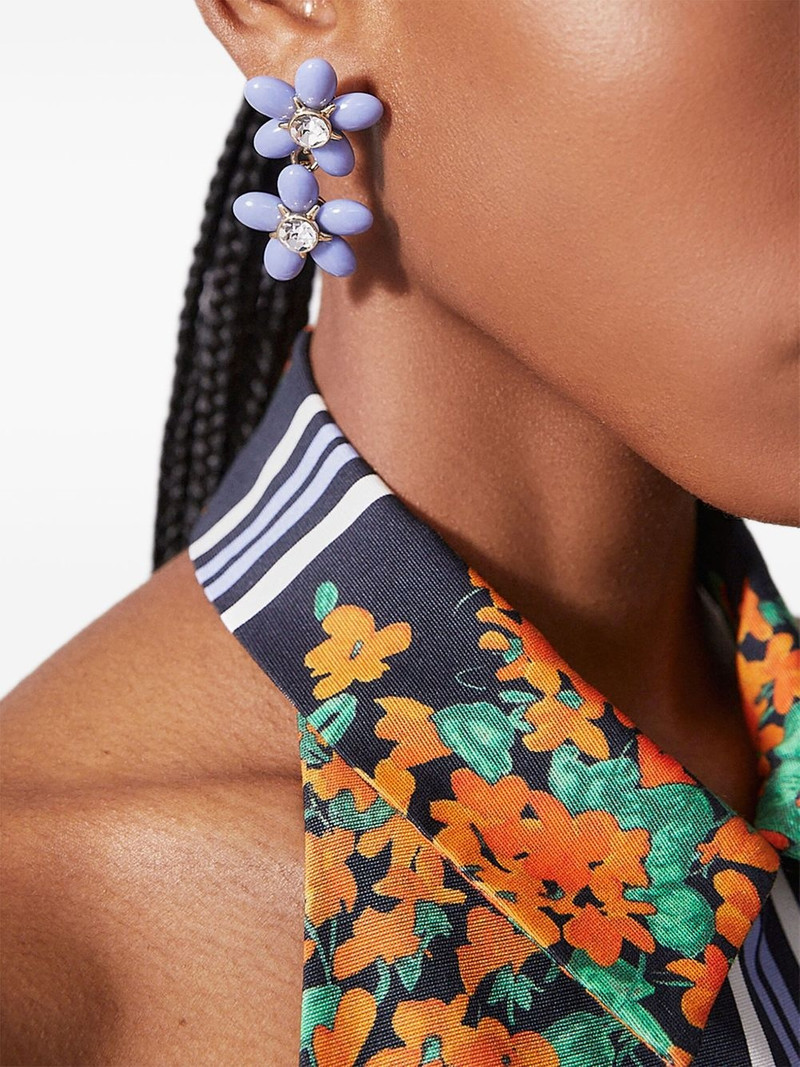 CAROLINA HERRERA Double Flower Drop earrings outlook