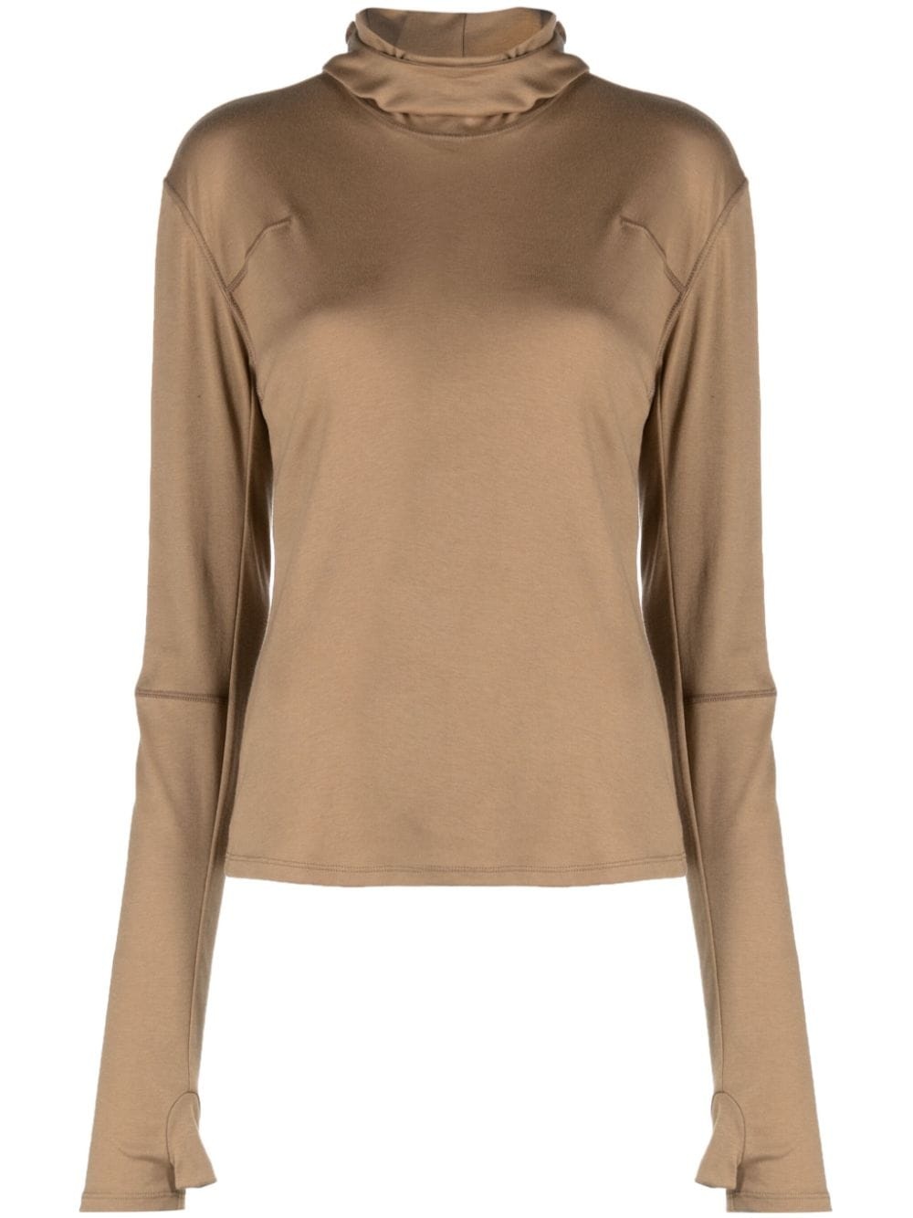 roll-neck long-sleeved top - 1