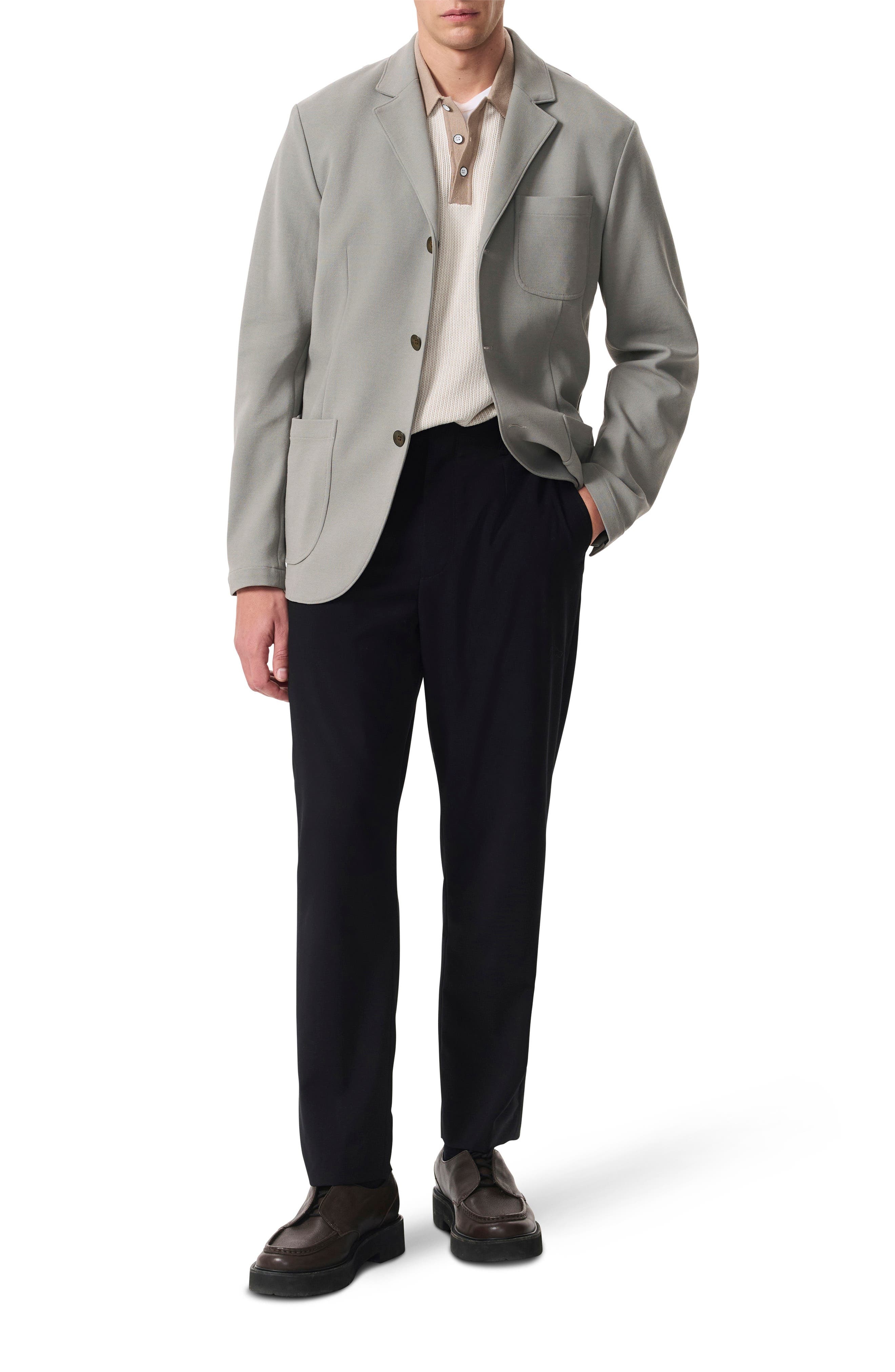 rag & bone Harvey Relaxed Polo in Light Beige at Nordstrom - 6