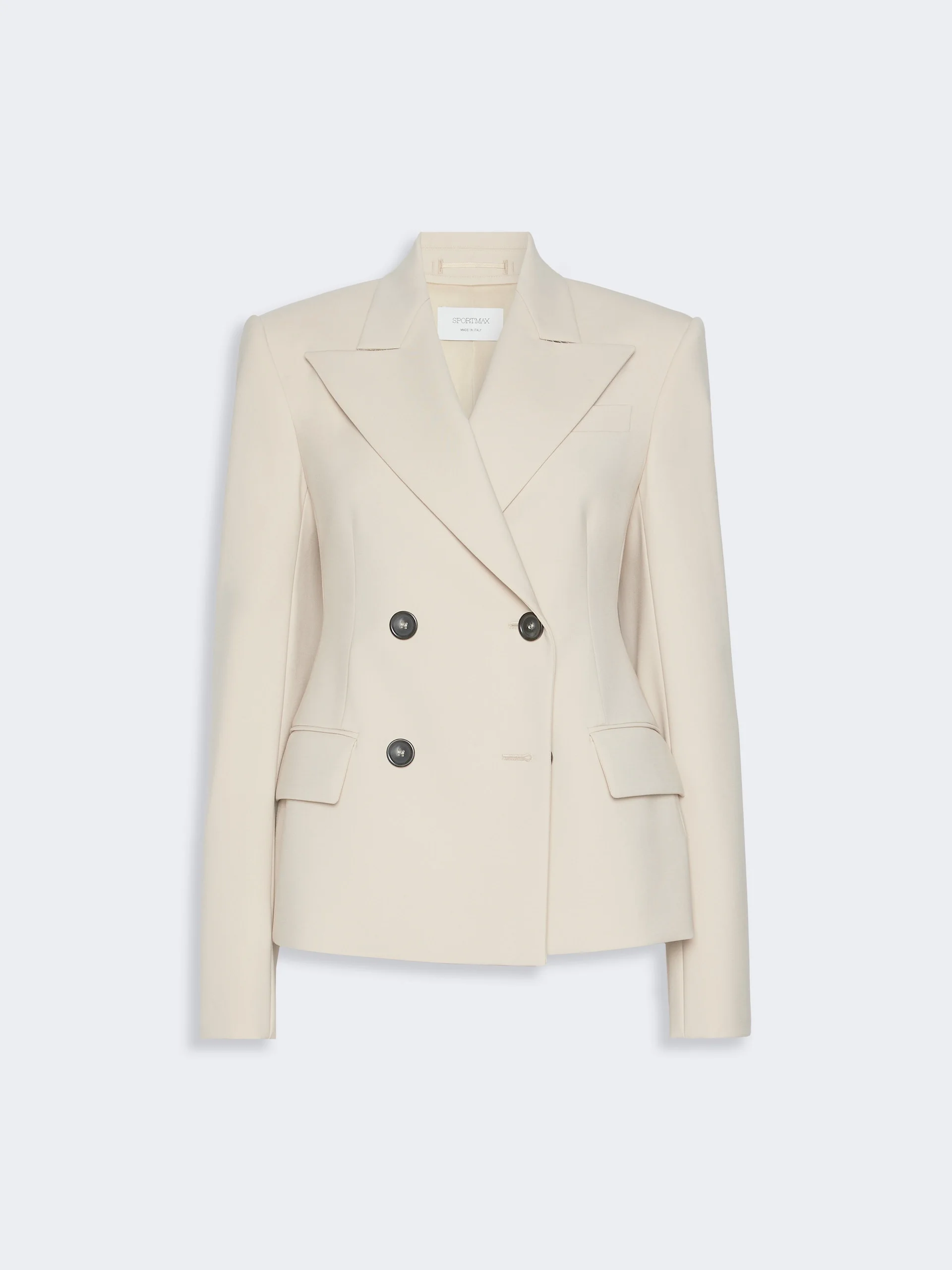 FRESIA Double-breasted stretch wool blazer - BEIGE - 1