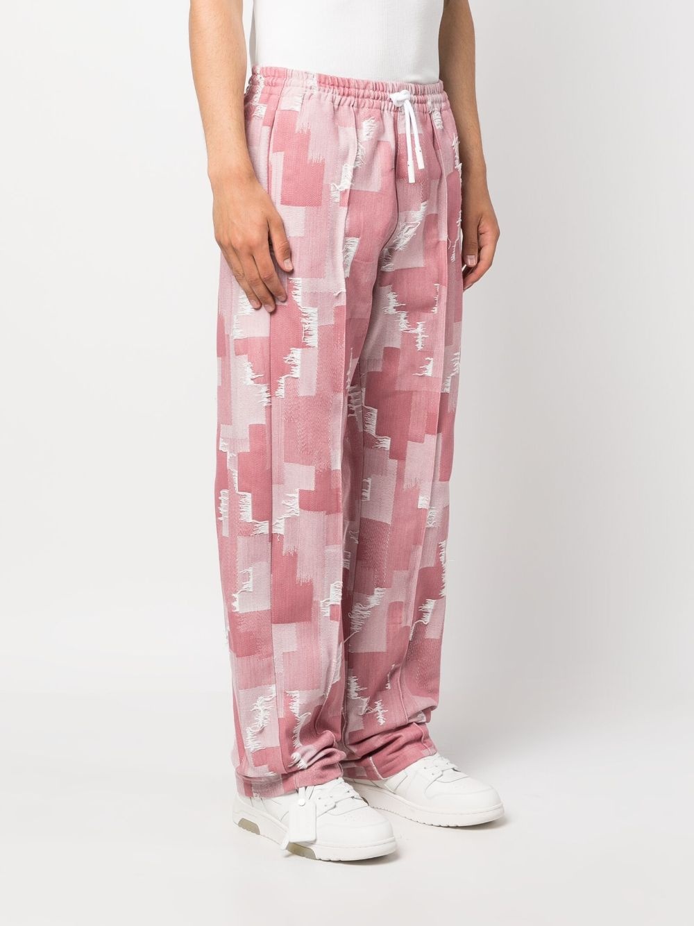 geometric-print wide-leg trousers - 3