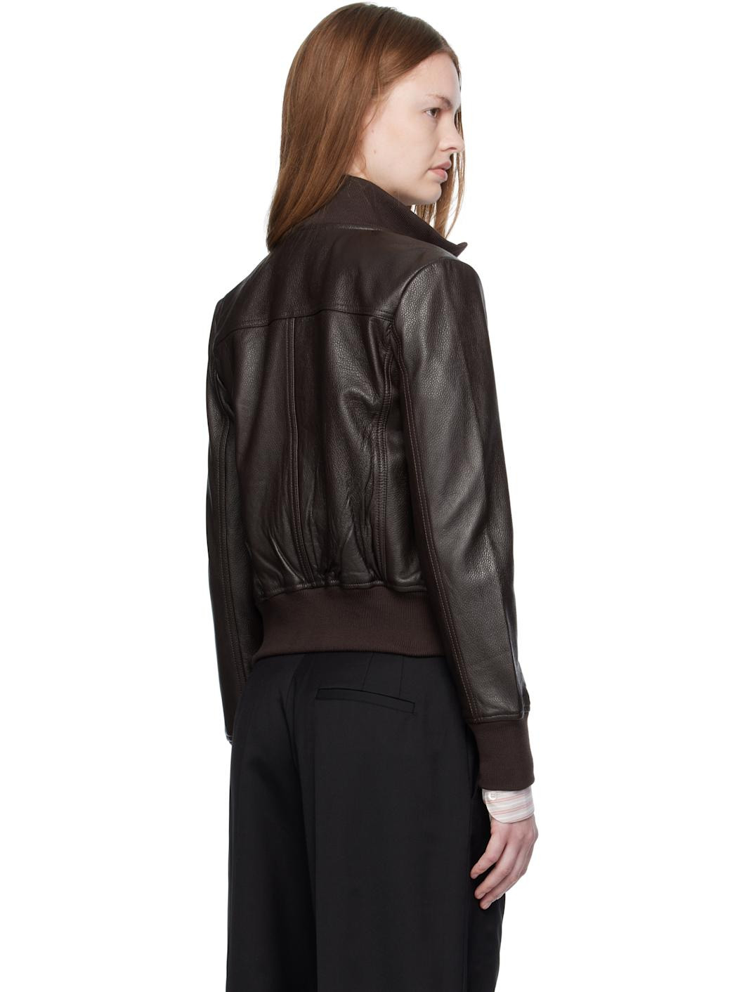 Brown Tobias Leather Jacket - 3