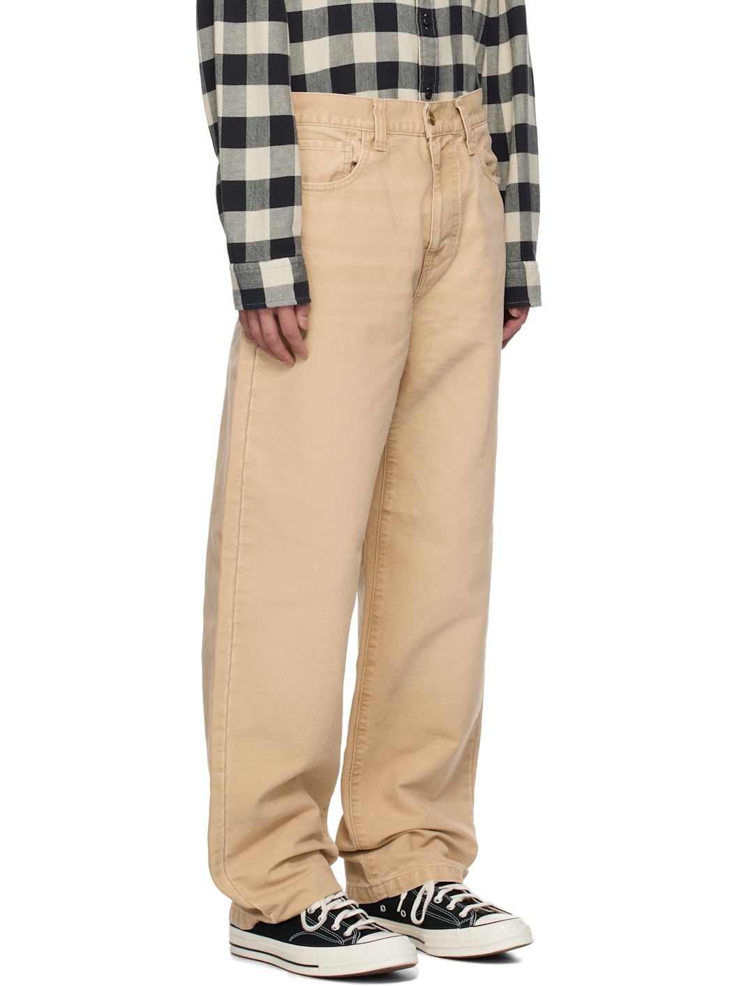 Beige Landon Canvas Trousers - 2