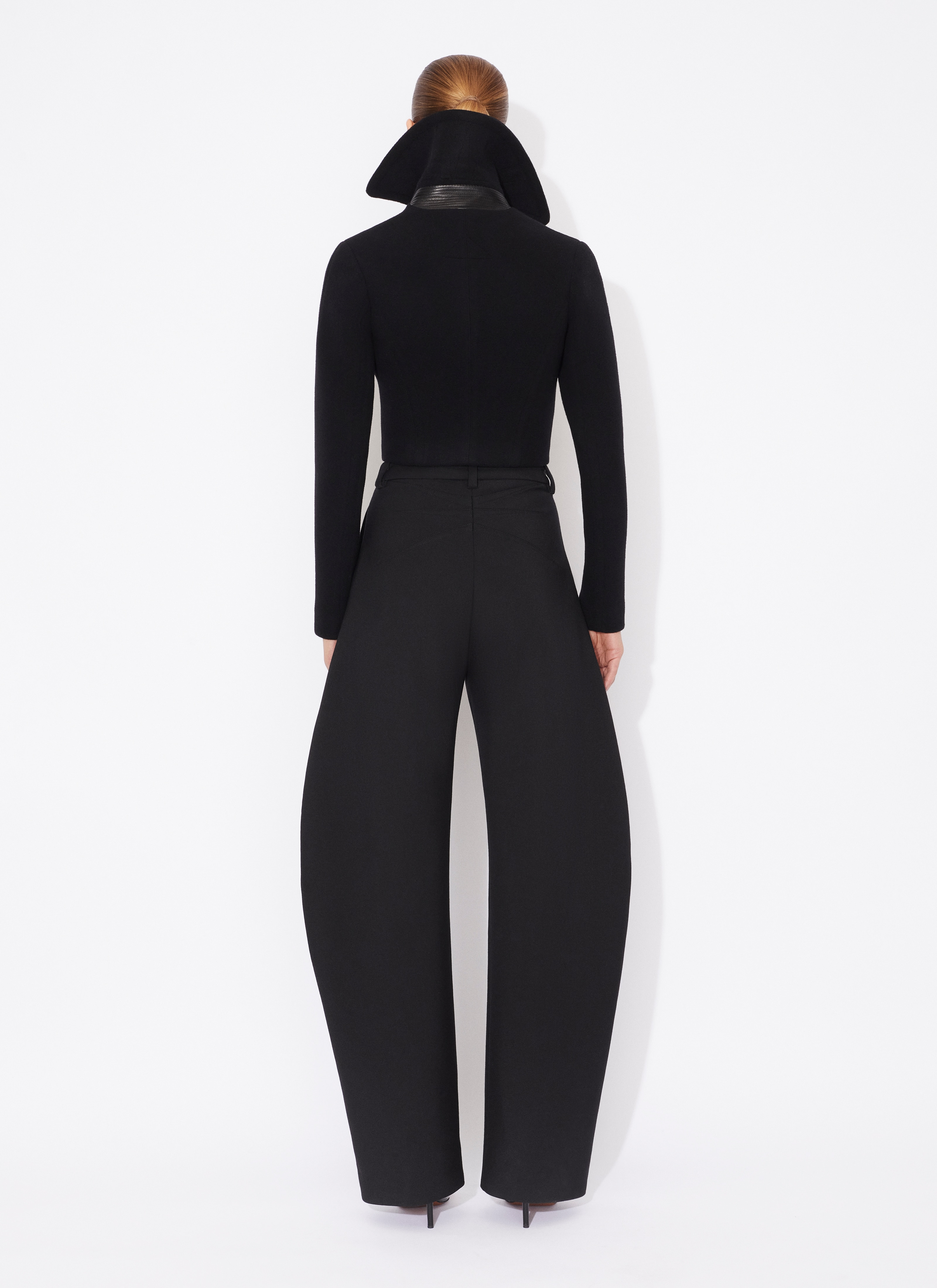 ROUND JEANS IN WOOL GABARDINE - 3