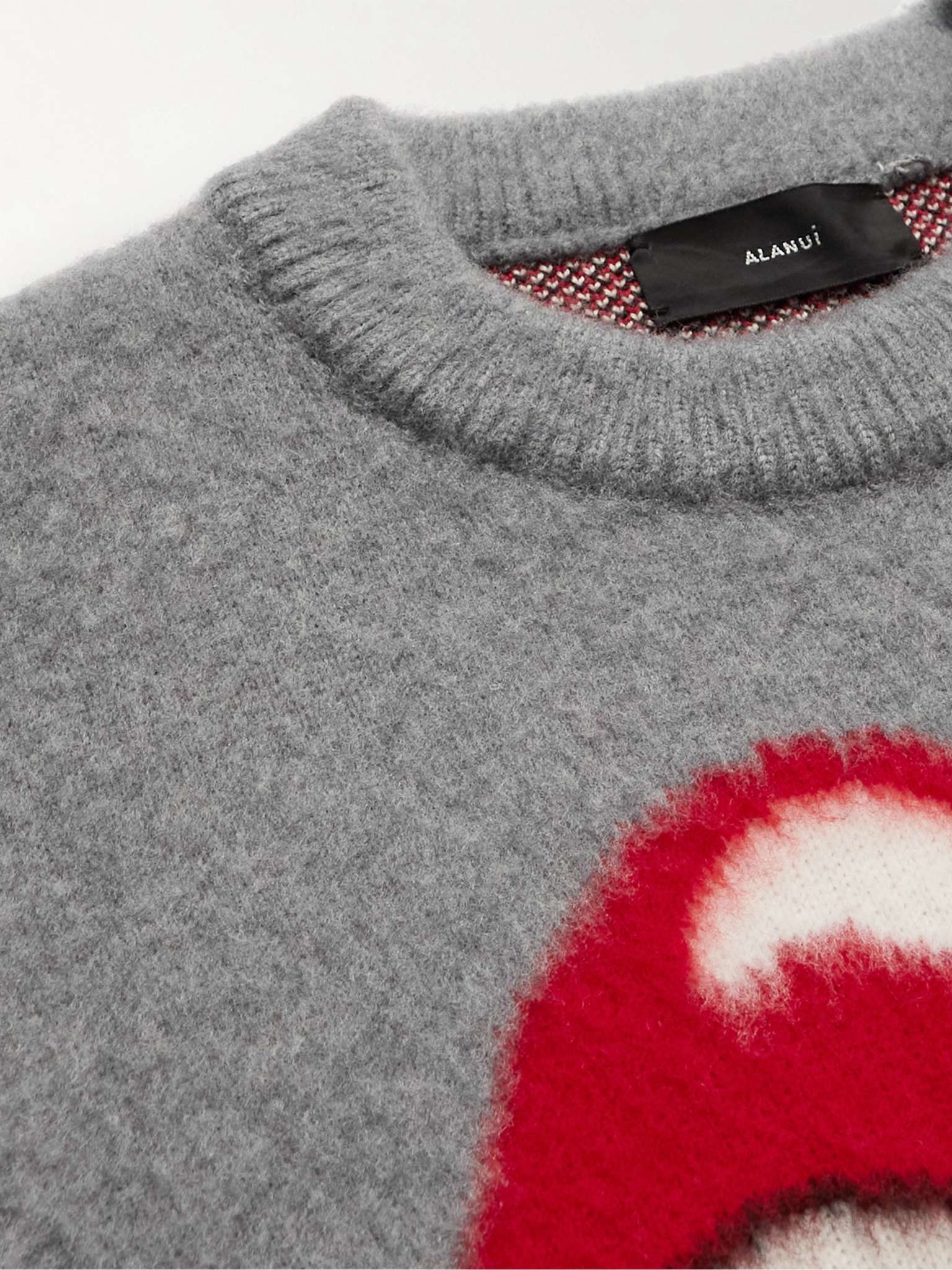 Brushed Intarsia-Knit Virgin Wool Sweater - 5