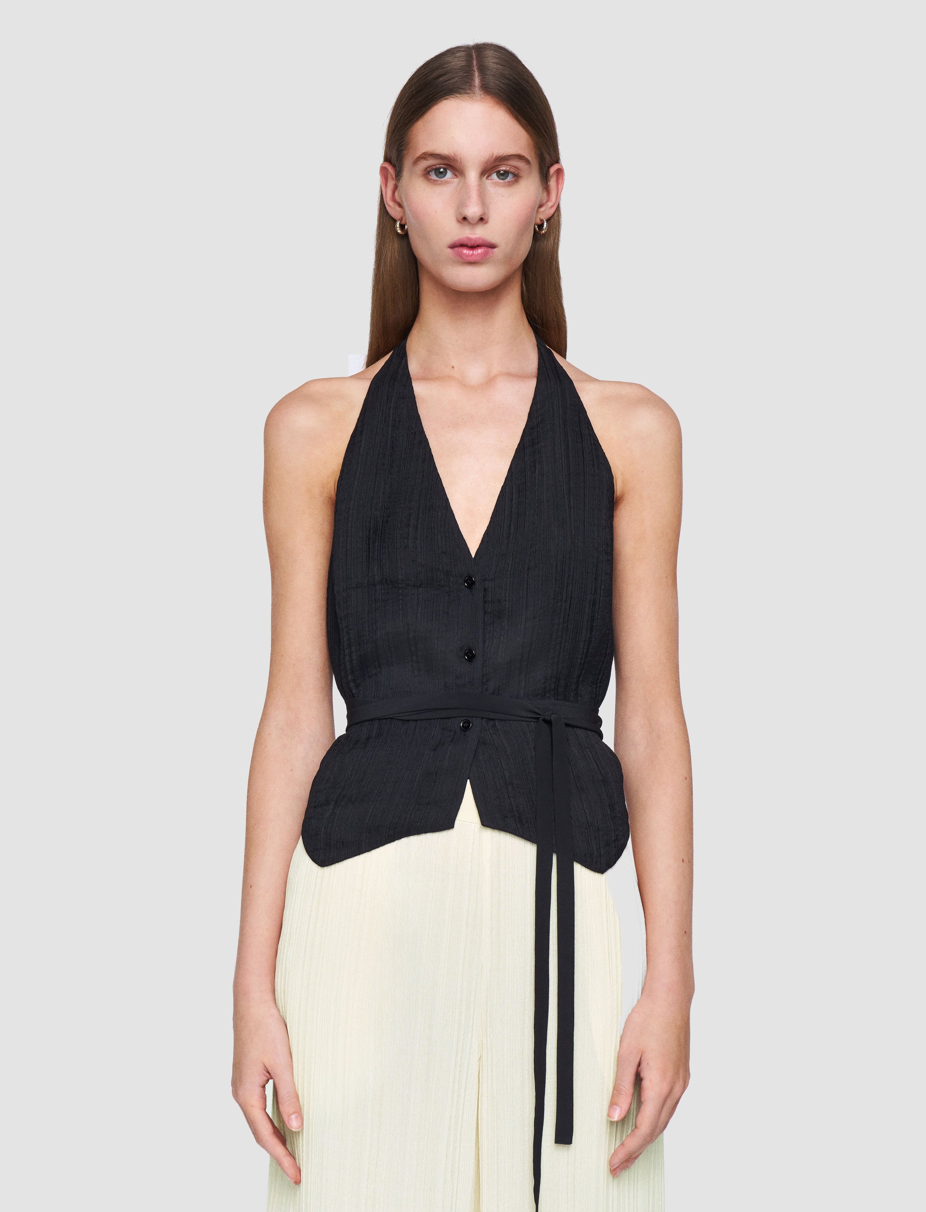 Suez Pleat Jacquard Tie Waistcoat - 3