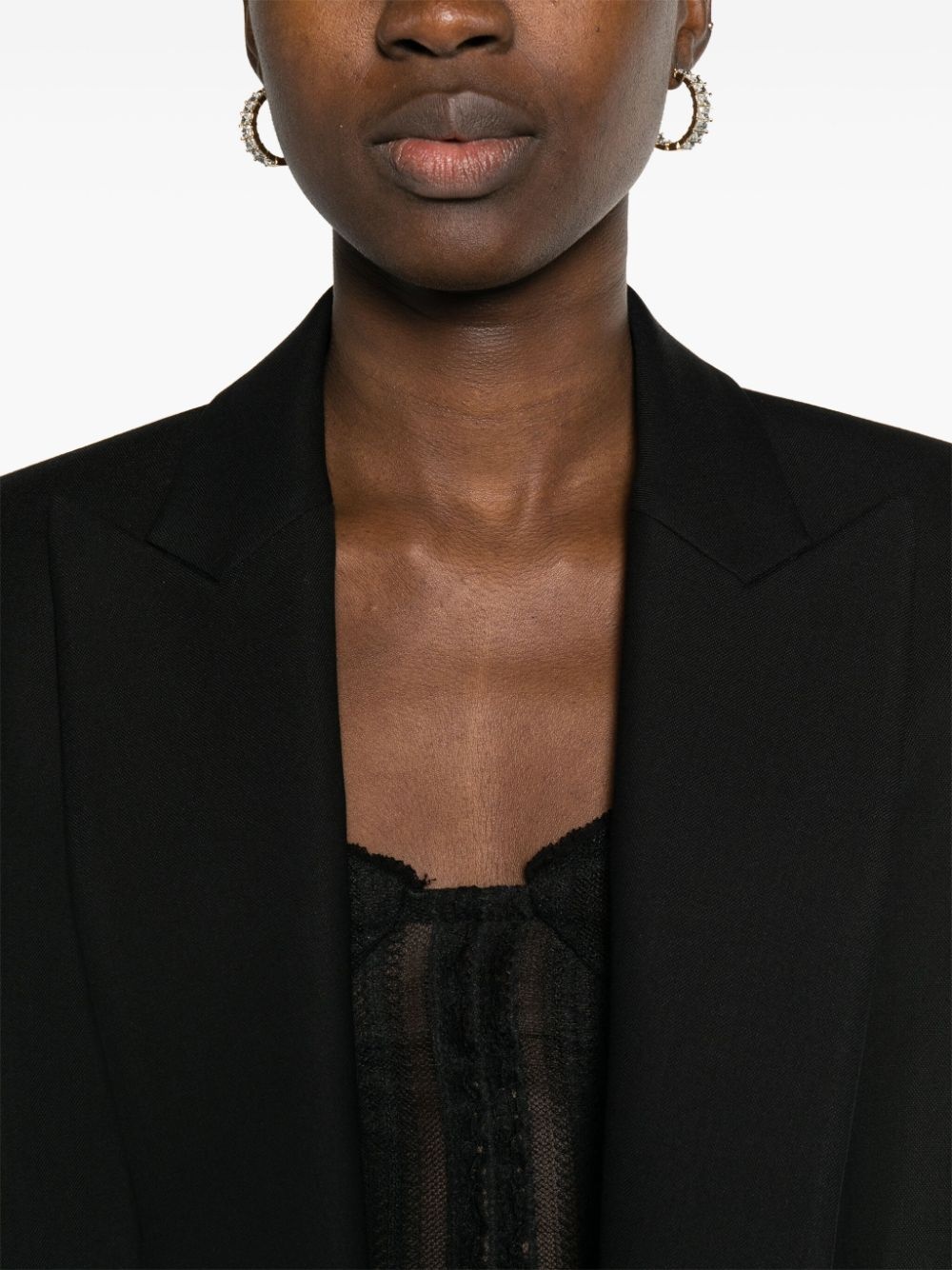 open-front cropped blazer - 5