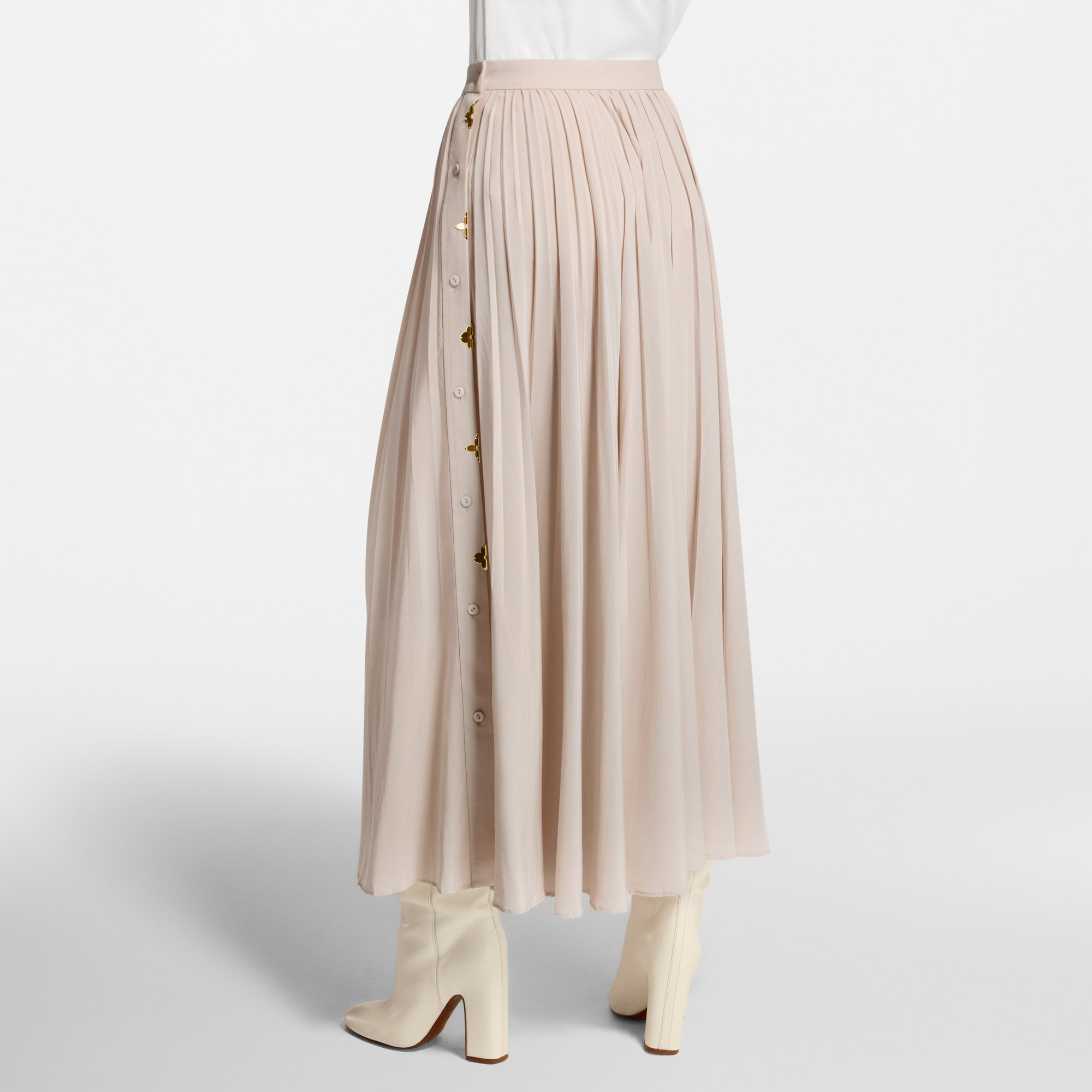 Monogram Accent Pleated Skirt - 7