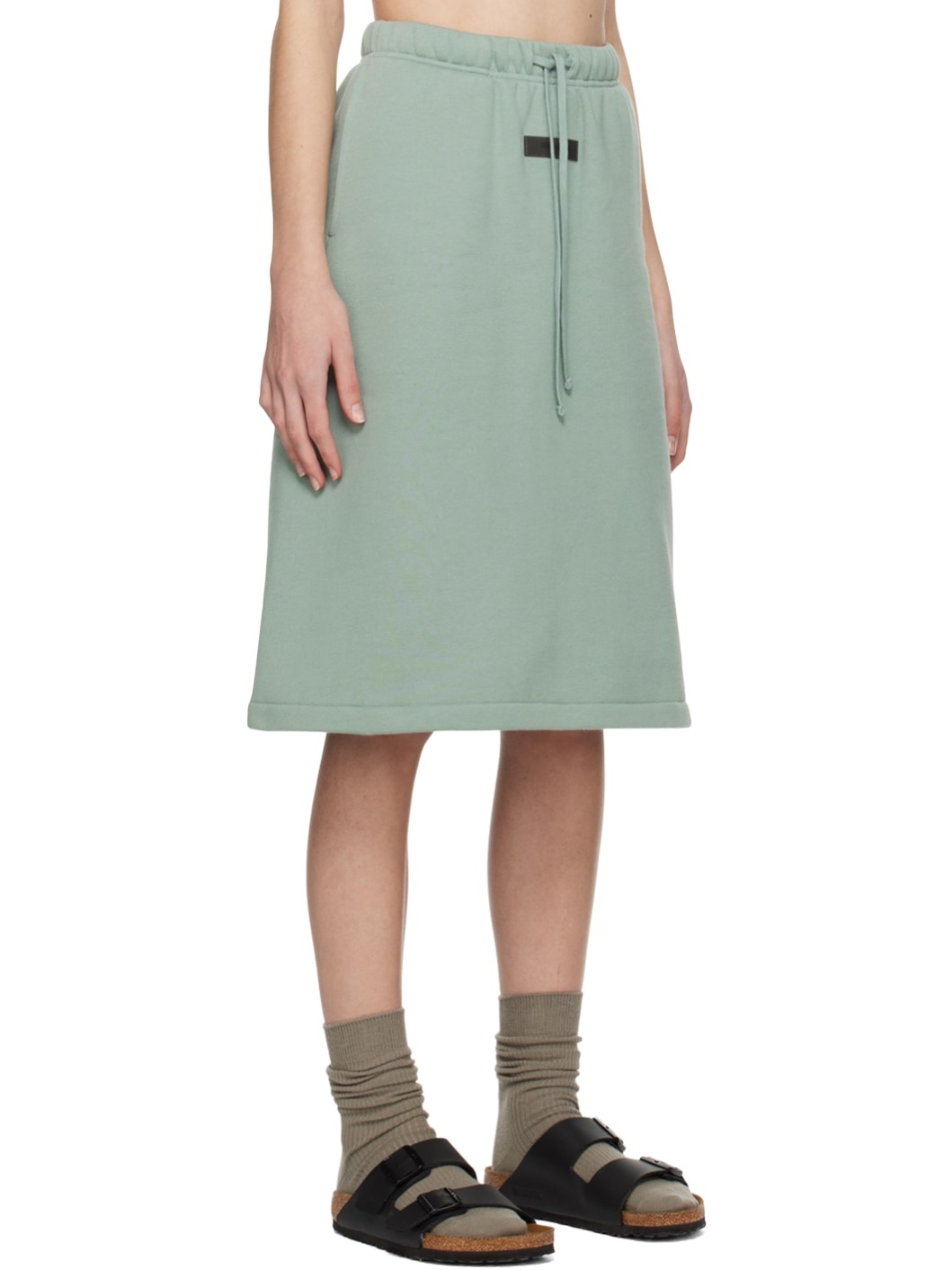Blue Drawstring Midi Skirt - 2