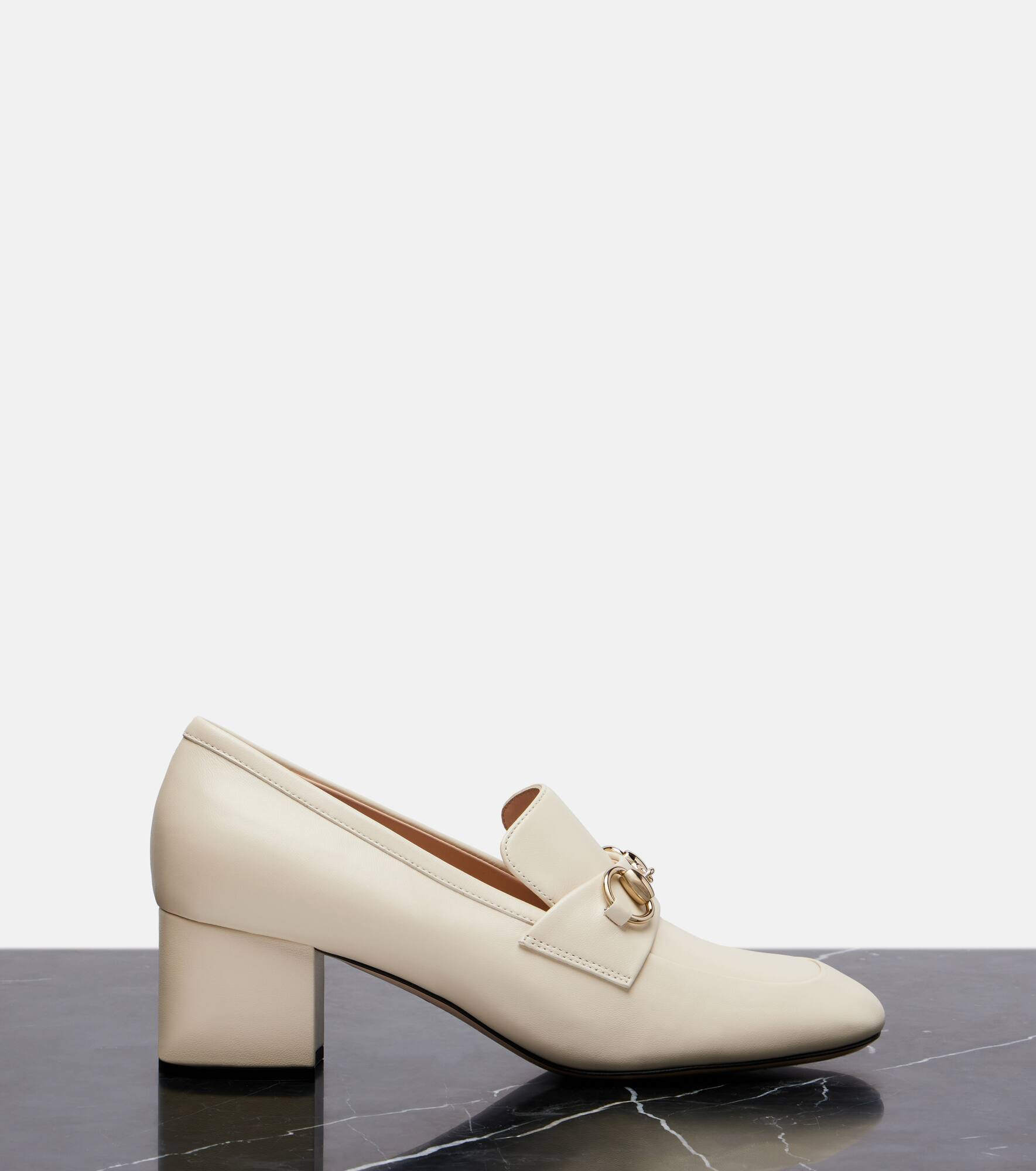 Lady Horsebit leather loafer pumps - 4