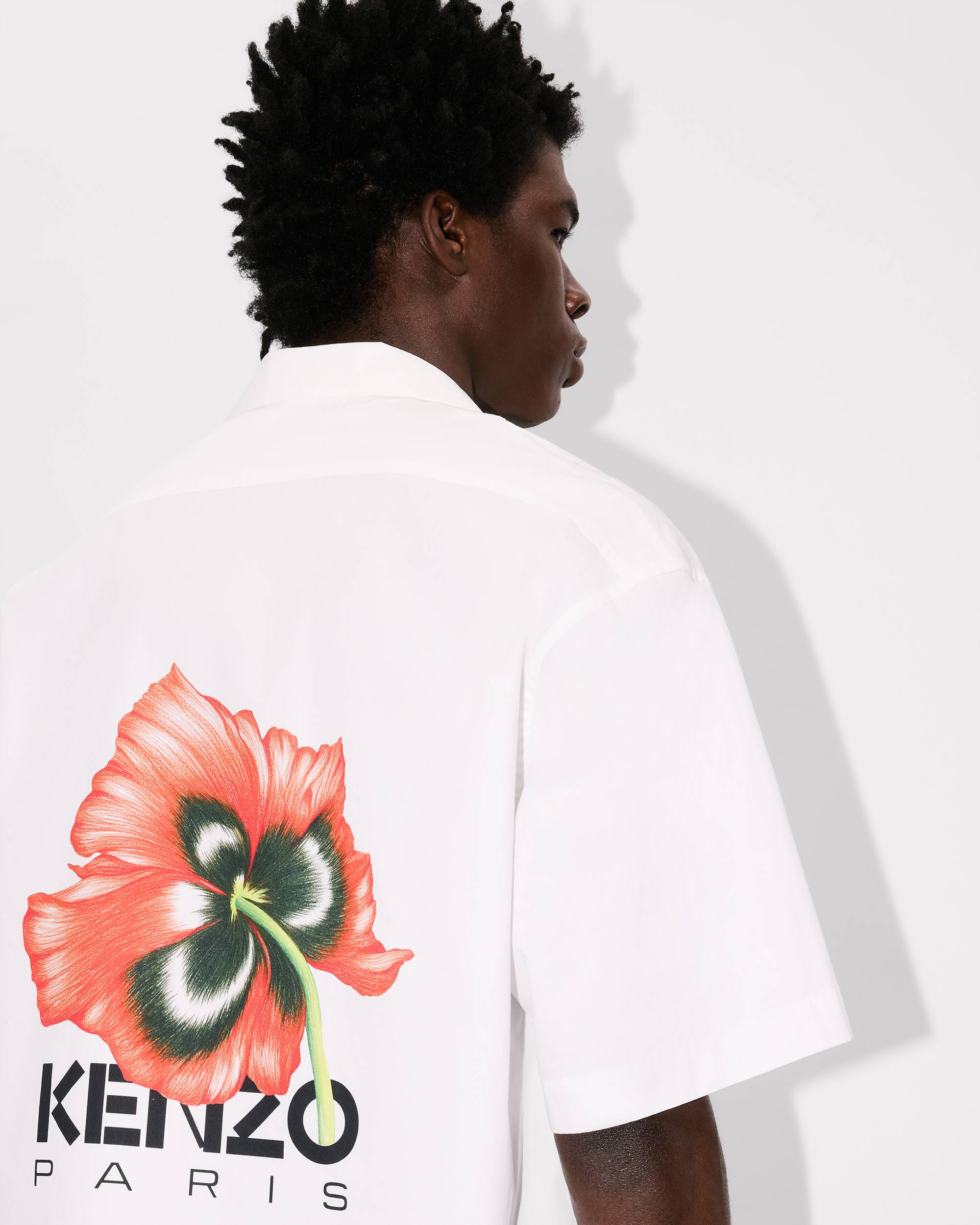 'KENZO Archive Bouquet' hawaiian short sleeve shirt in cotton poplin - 7
