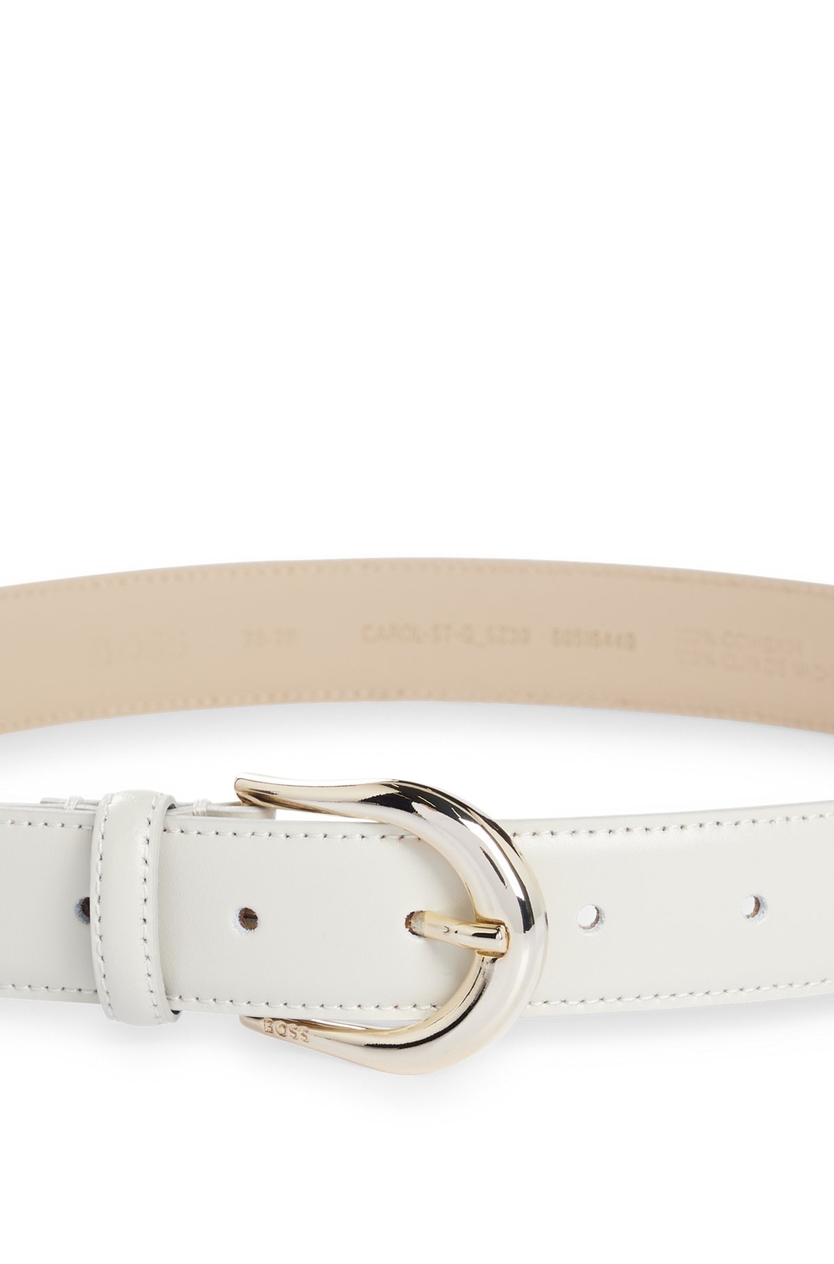 ITALIAN-LEATHER BELT WITH LOGO-ENGRAVED BUCKLE - 5