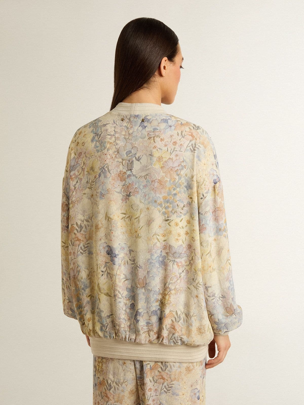 Women’s cardigan with floral print and embroidery - 4
