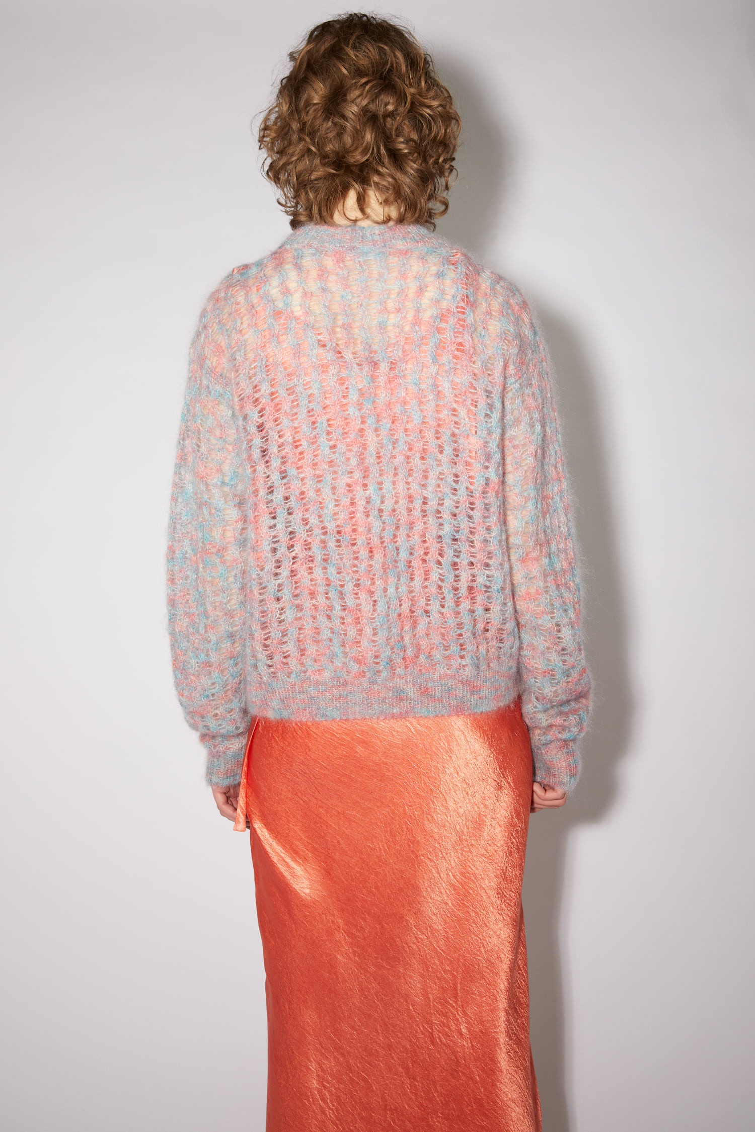 Open knit sweater - Pink/blue - 3
