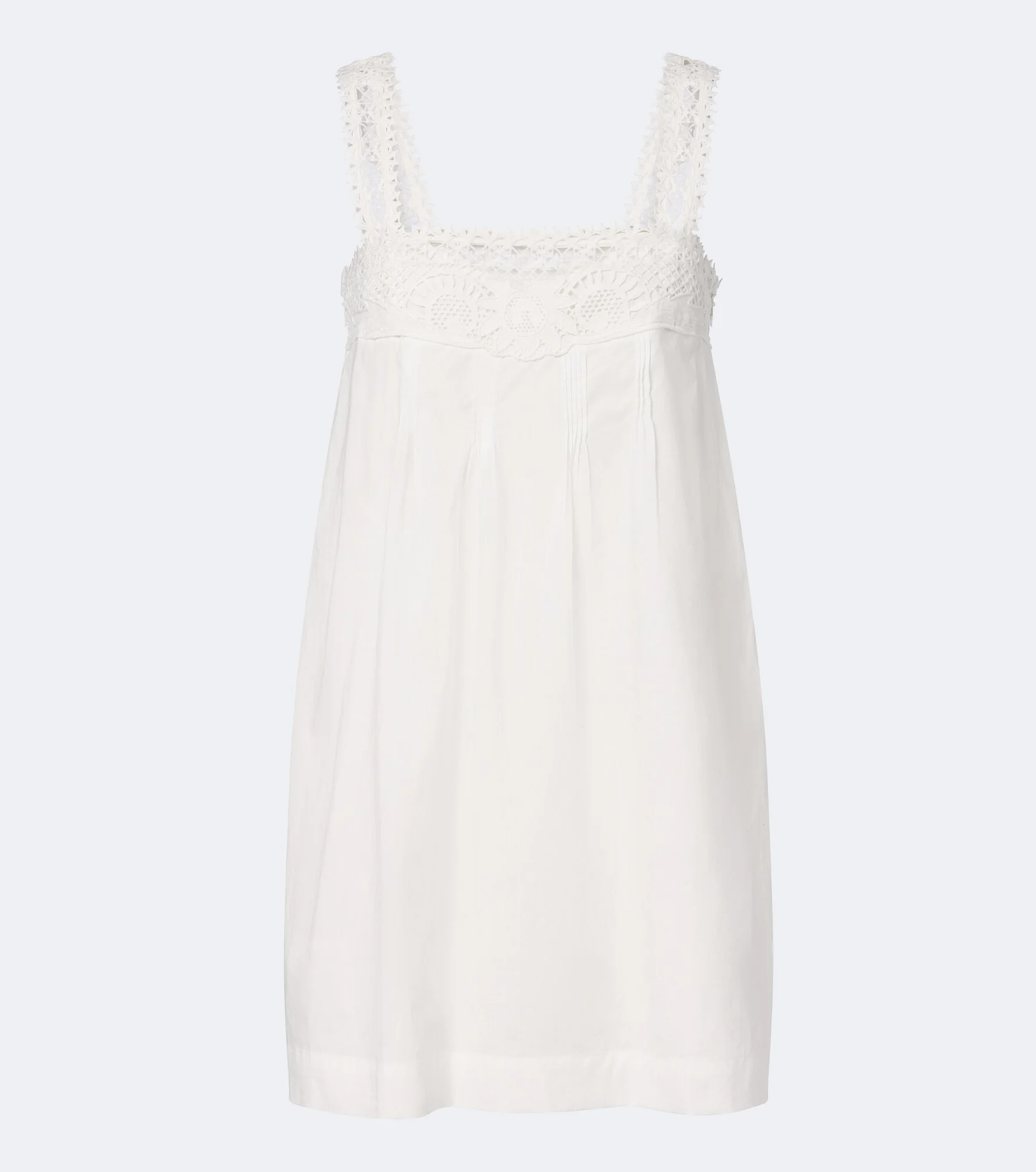 Veda crochet-trimmed cotton minidress - 1