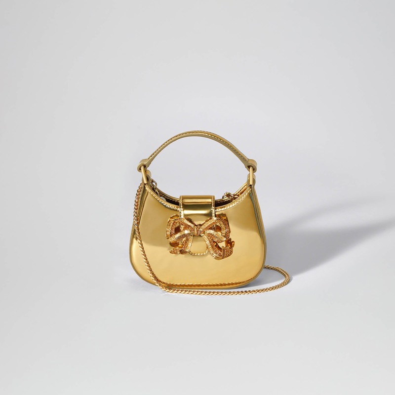 Gold Crescent Bow Micro Bag 4