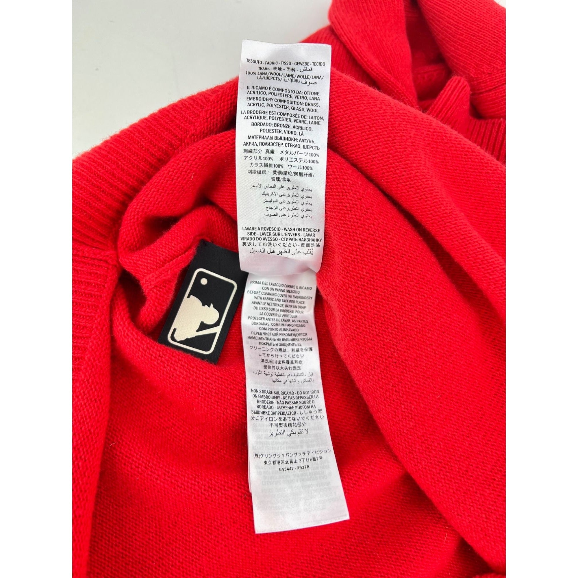 Gucci Womens NY Yankees Wool Red Sweater Pullover - 10
