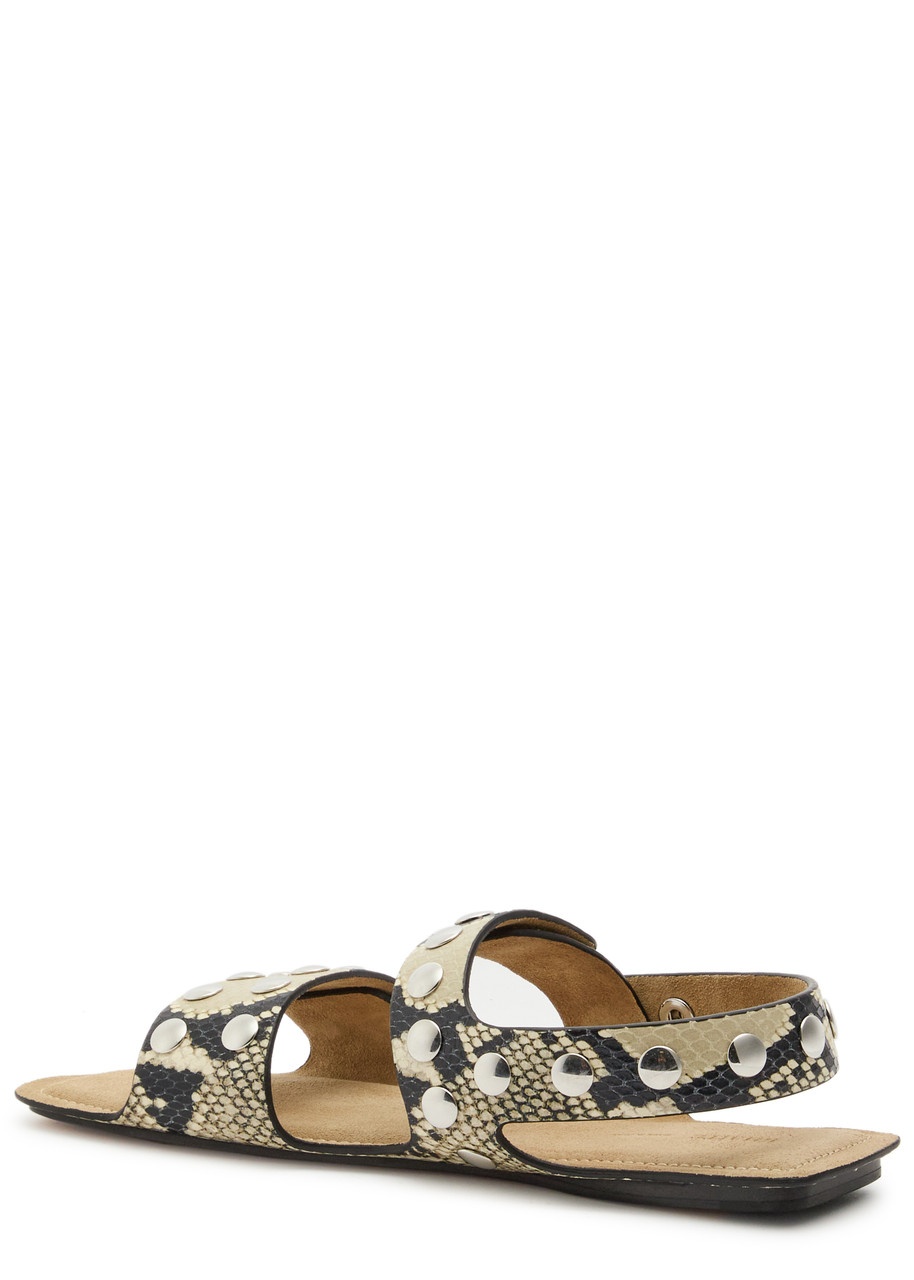 Khaite Boden Python-effect Leather Sandals - 2