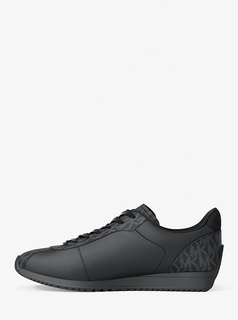 Rhodes Signature Logo and Leather Trainer 3